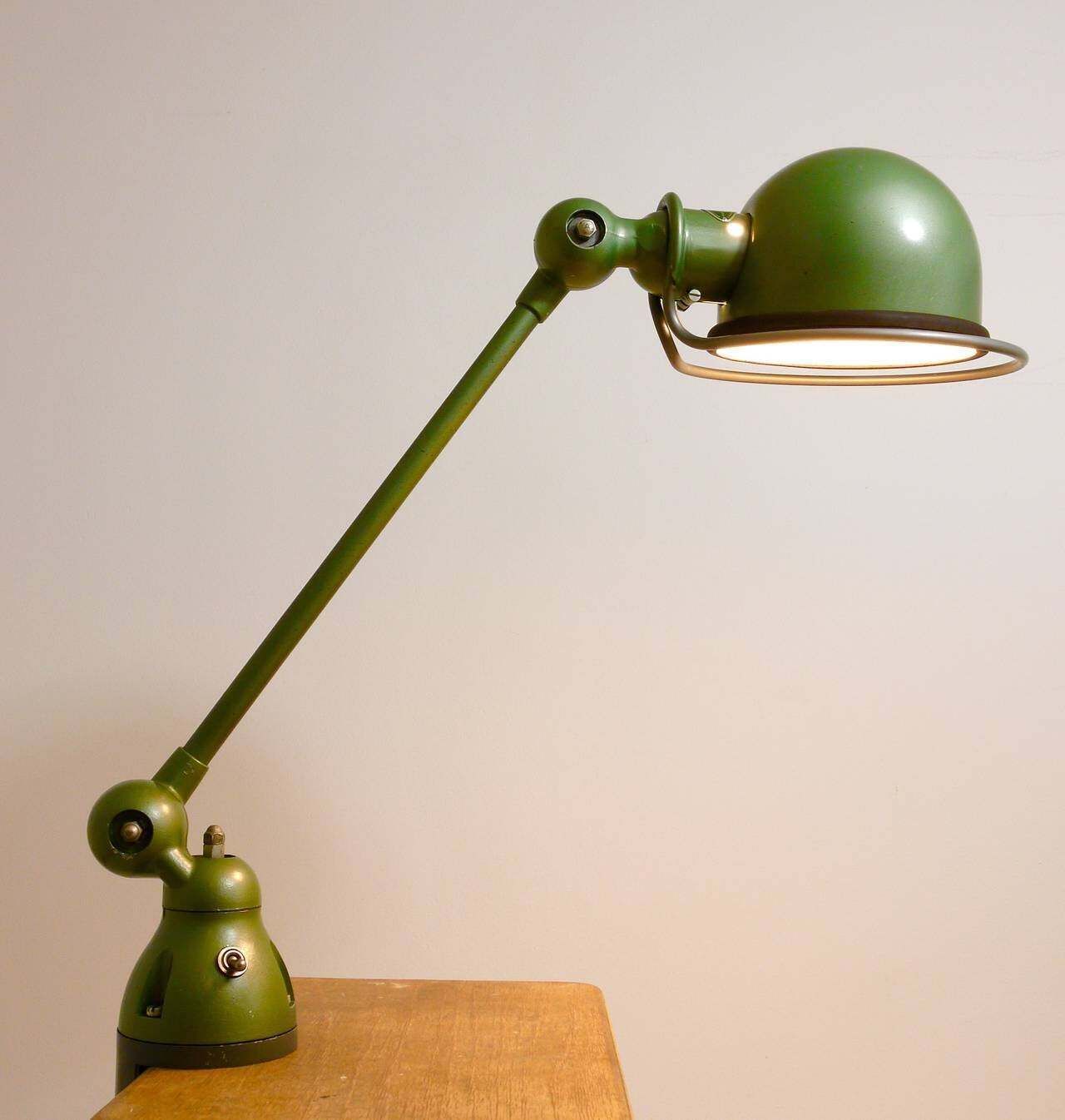 Two Matching Jean Louis Domecq For Jielde Lyon Industrial Clamp Lamps, 1950s photo buy