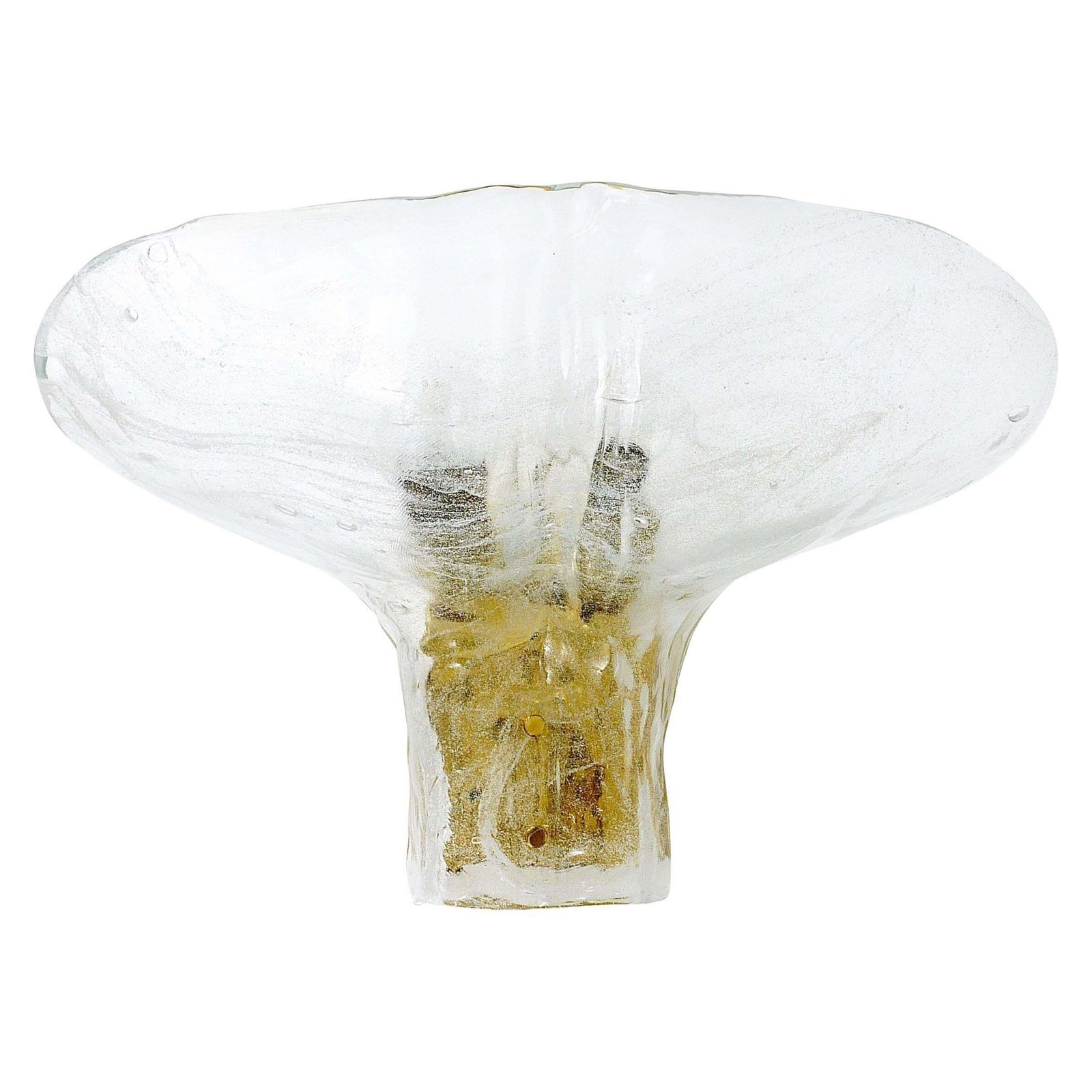 J.T. Kalmar Huge Brass & Melting Glass Petal Sconce, Mid Century Austria, 1970s