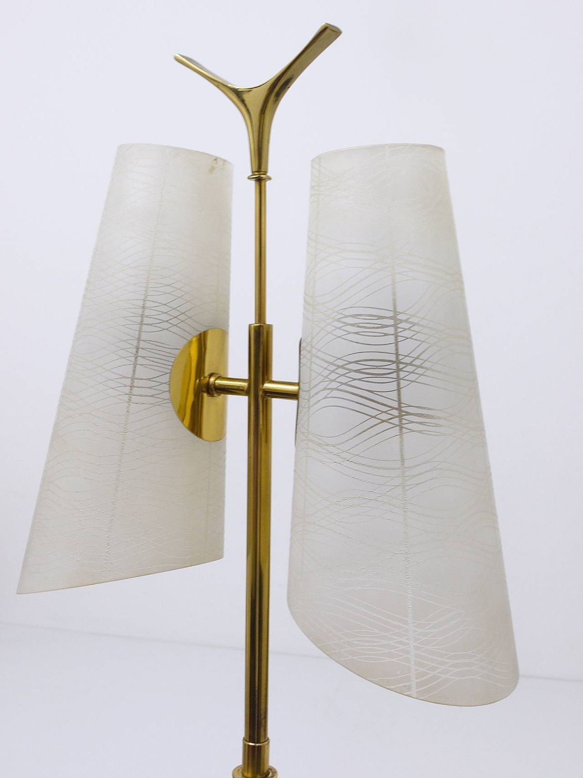Rupert Nikoll Mid Century Brass Floor Lamp, Austria, 1950s photo buy