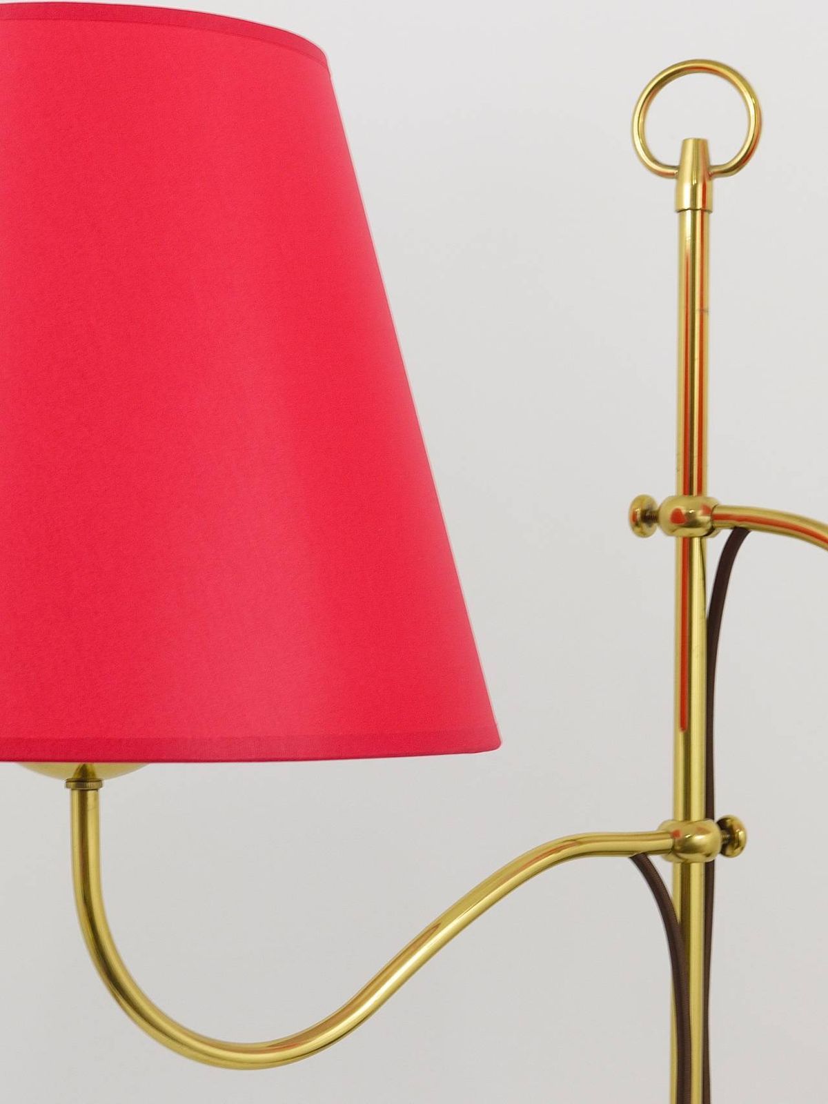 photo furniture Josef Frank Two Arms Mid Century Adjustable Brass Floor Lamp, Austria, 1950s