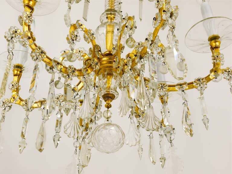 Lobmeyr Baroque Maria Theresia Parlor Chandelier, Crystal Glass, Vienna, 1940s photo furniture