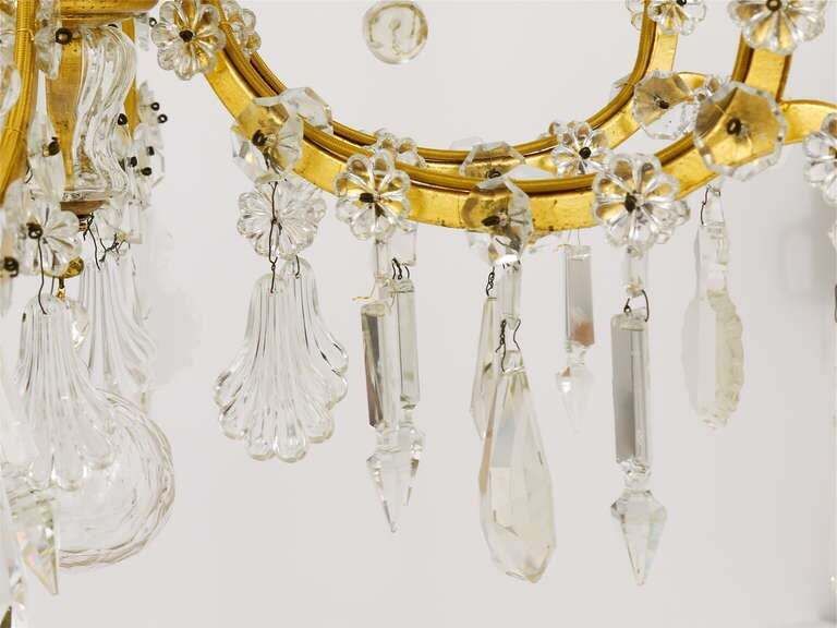 Lobmeyr Baroque Maria Theresia Parlor Chandelier, Crystal Glass, Vienna, 1940s photo Lighting