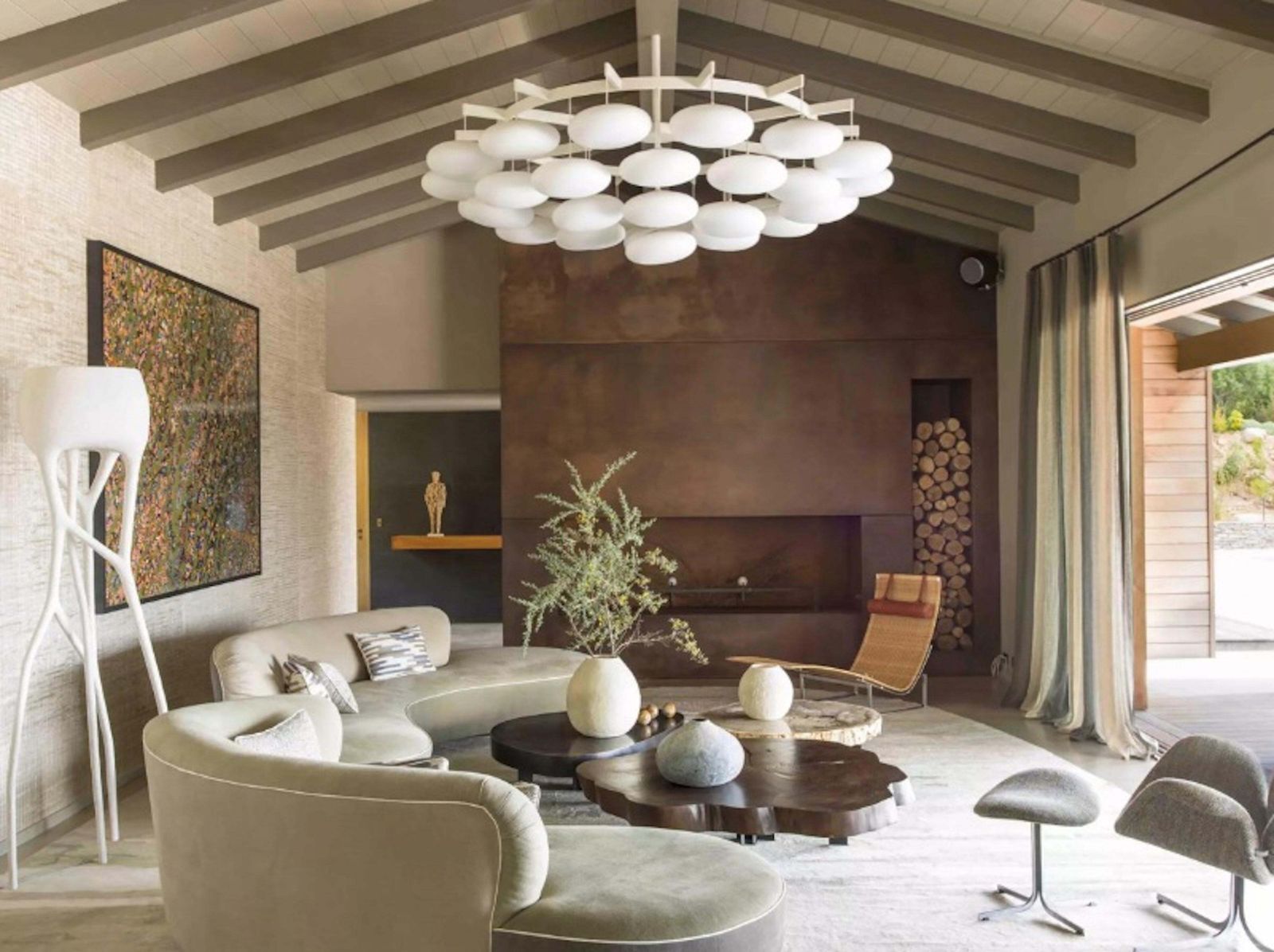 Impressive Midcentury Modern Cloud Chandelier From Volksgarten Milchhalle Vienna photo for sale