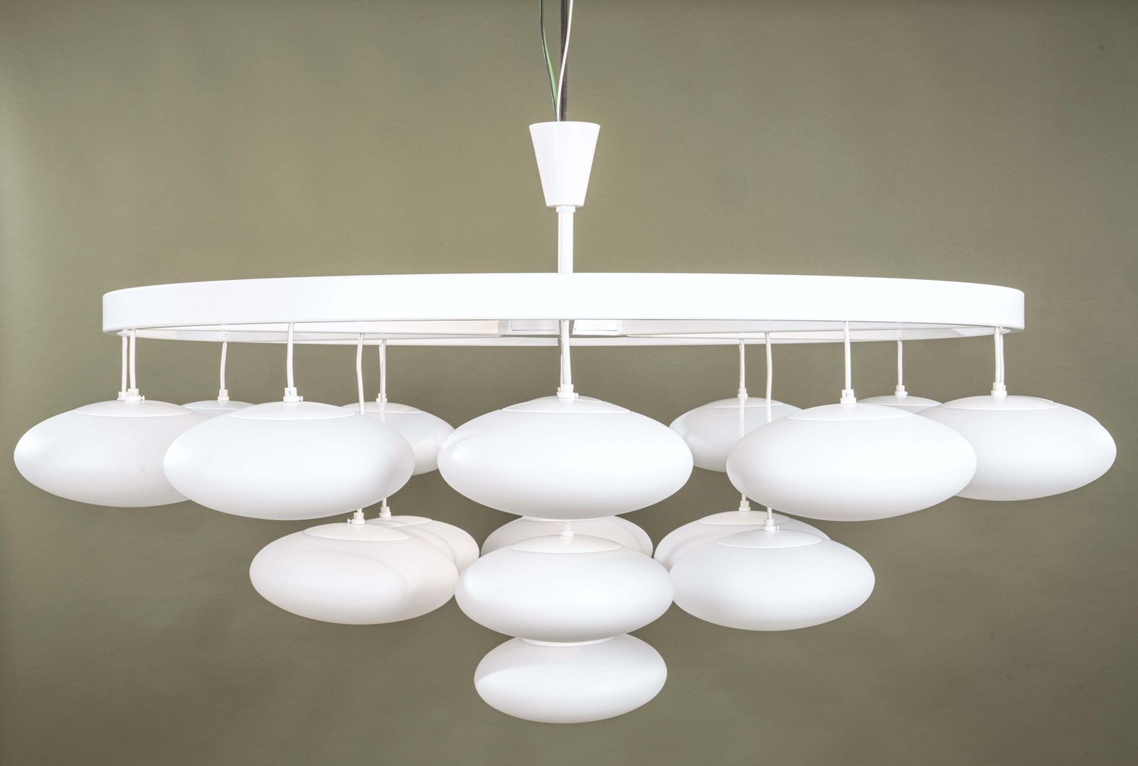 Lighting Impressive Midcentury Modern Cloud Chandelier From Volksgarten Milchhalle Vienna photo