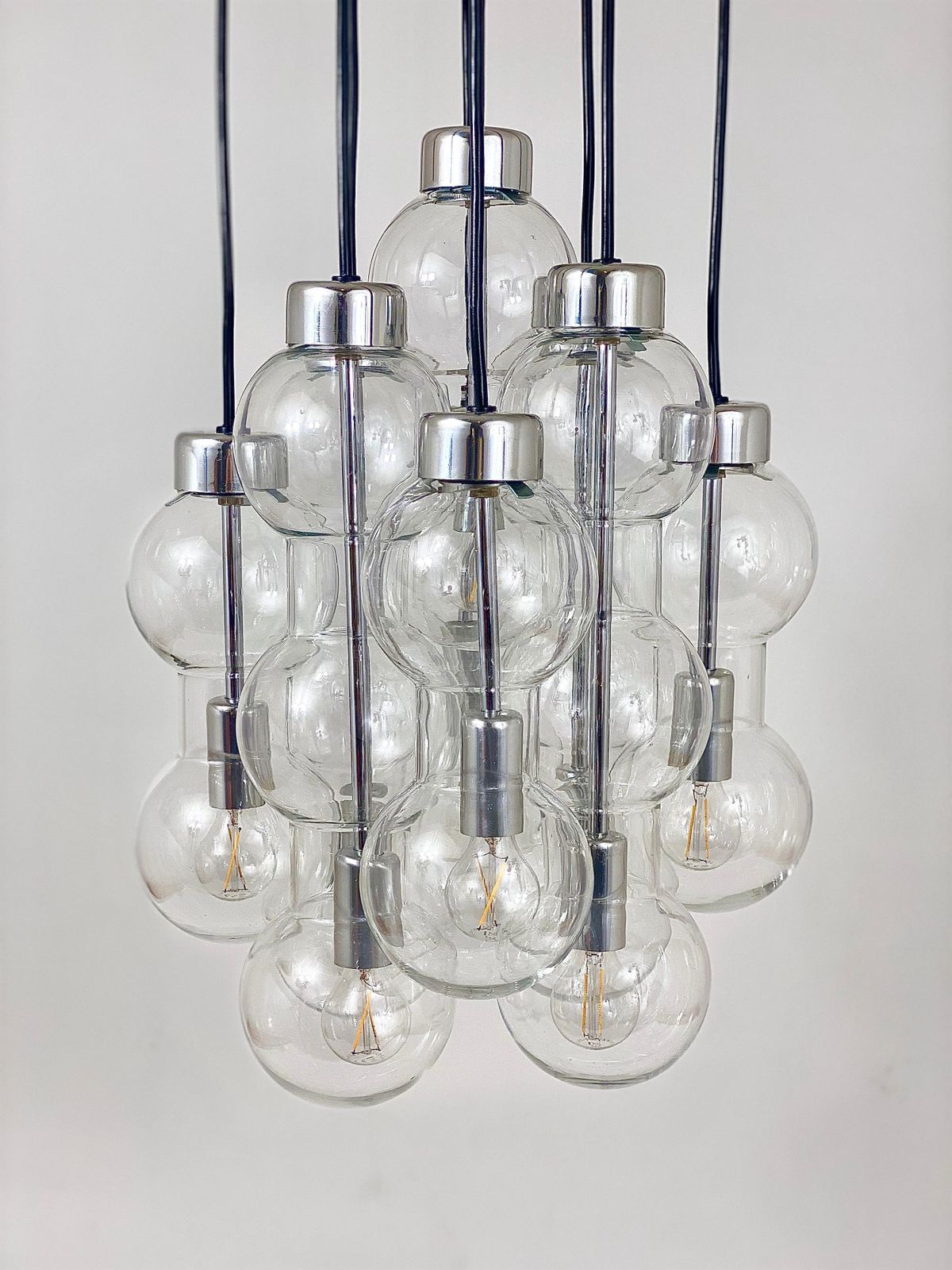 Impressive Doria Cascading Hourglass Chandelier, Space Age, Germany, 1960s photo 2821.0