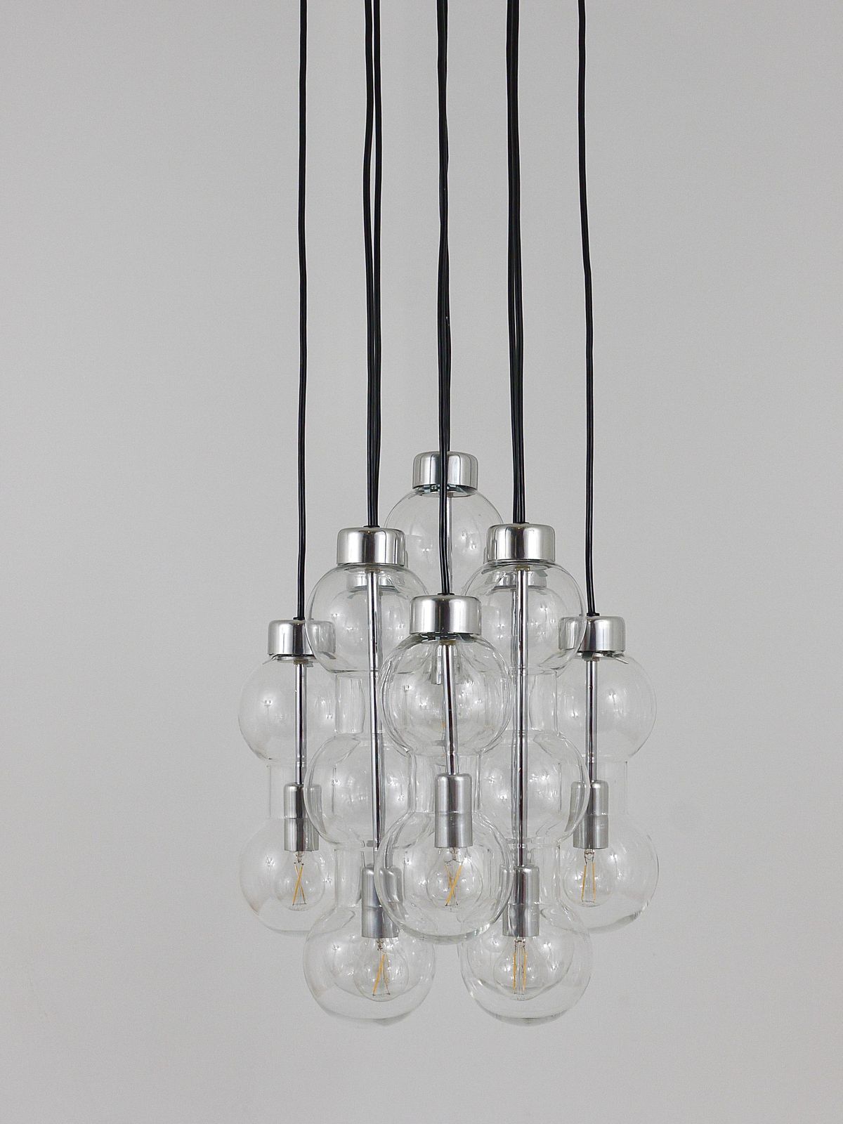 Lighting Impressive Doria Cascading Hourglass Chandelier, Space Age, Germany, 1960s photo