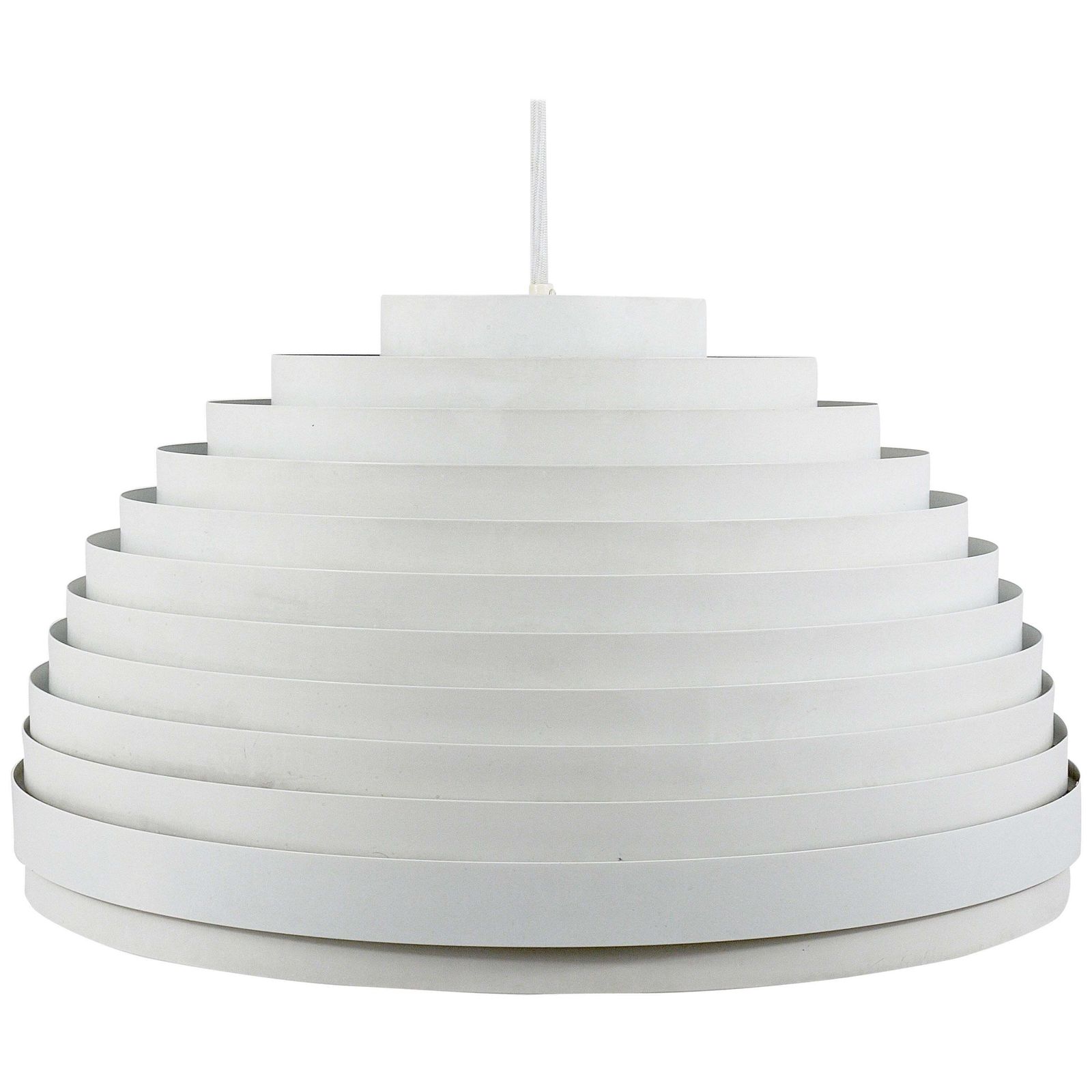 1960s Panton Style "Dynamic" Lamella Ring Pendant Moon Lamp By Vest, Austria