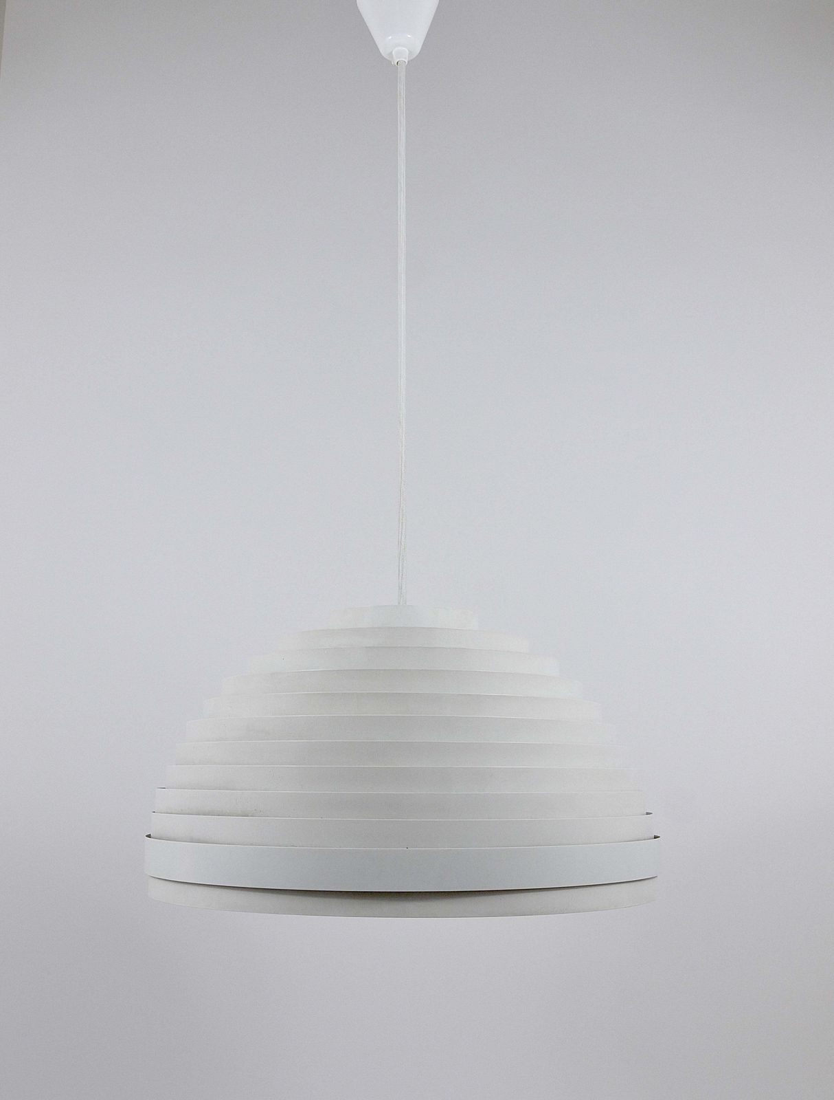 1960s Panton Style "Dynamic" Lamella Ring Pendant Moon Lamp By Vest, Austria photo buy