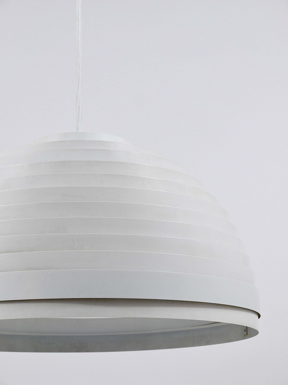 1209.0 1960s Panton Style "Dynamic" Lamella Ring Pendant Moon Lamp By Vest, Austria photo