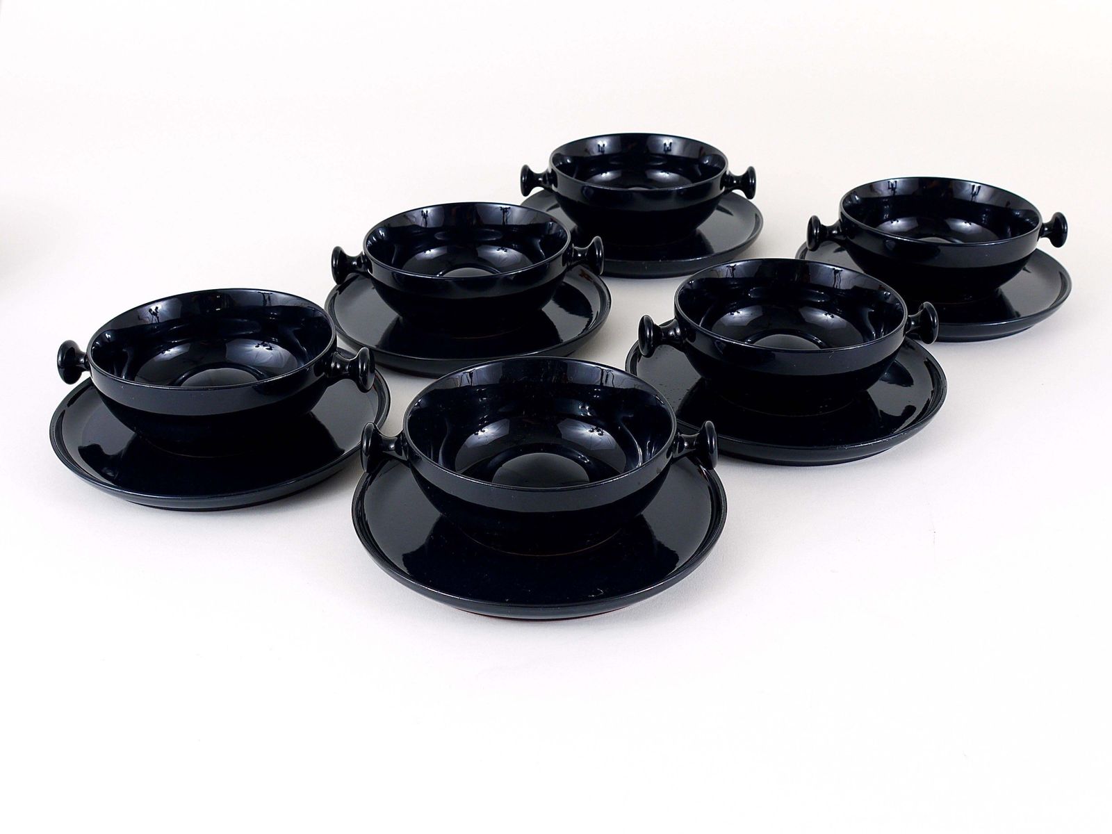Luigi Colani Zen Full Tea Set And Plates, Stoneware, Friesland, Germany, 1970s photo for sale
