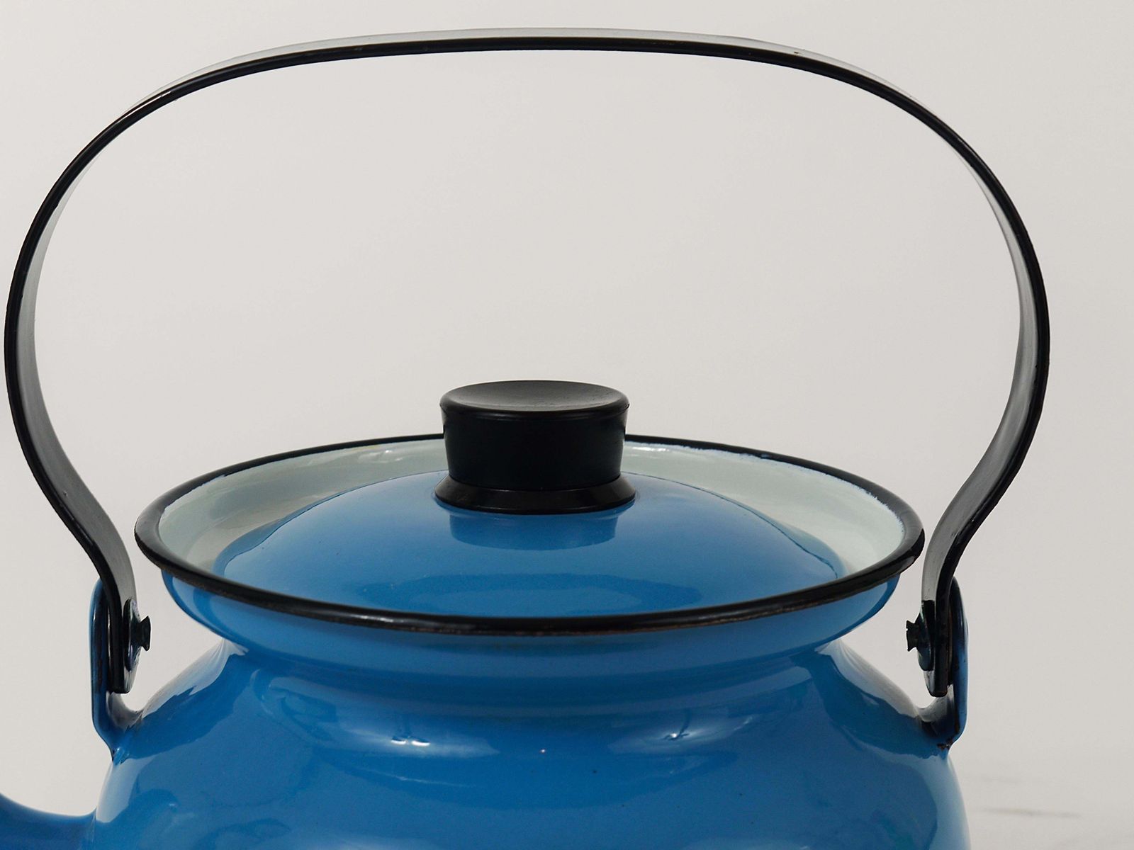 Home Decor Kaj Franck Mid Century Enamel Tea Pot Kettle, Finel Arabia, Finland photo
