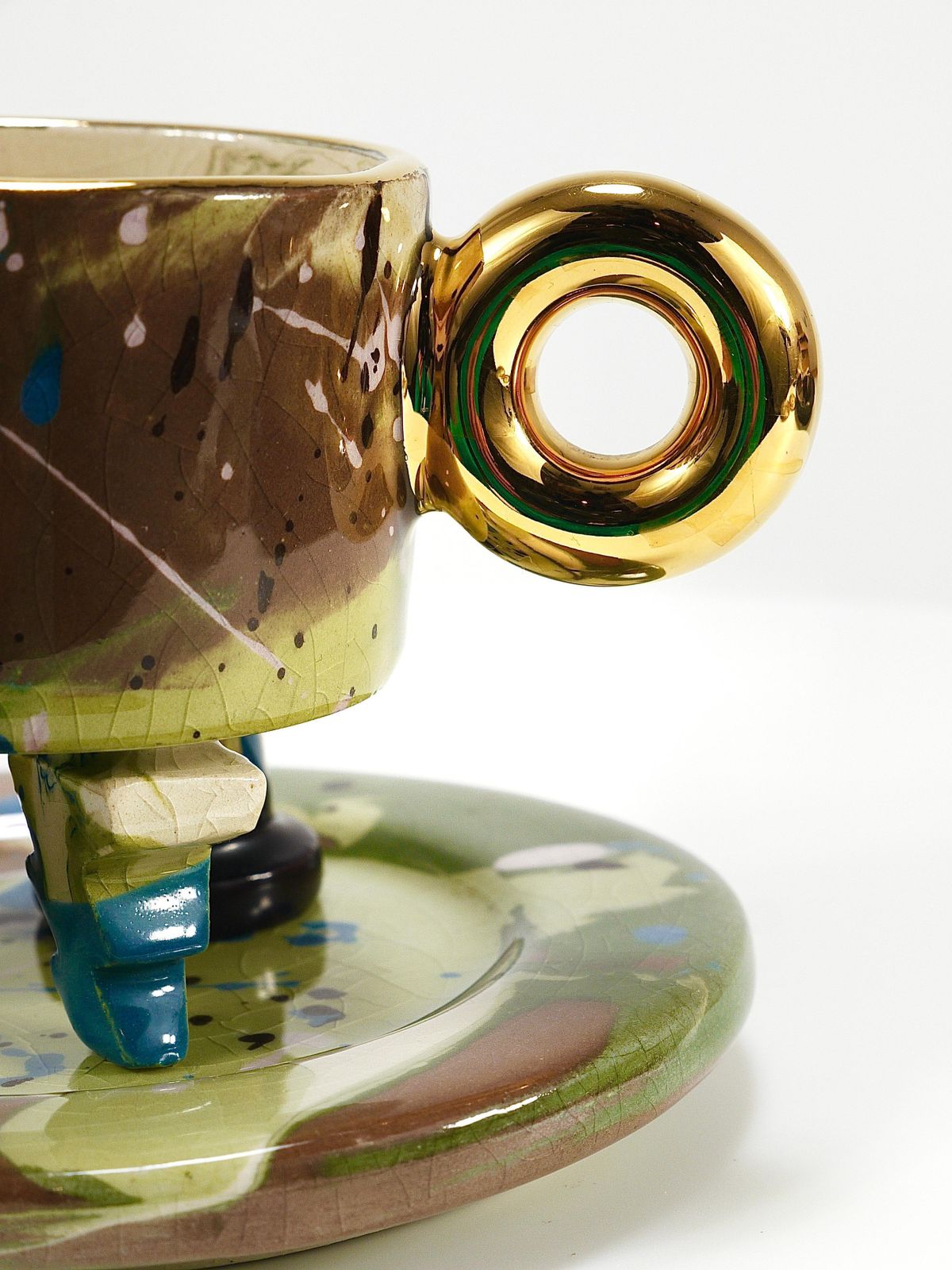 photo vintage Juraj Mahalik Sculptural Postmodern Pop Art Tea Service By Art4, Slovakia, 1990s