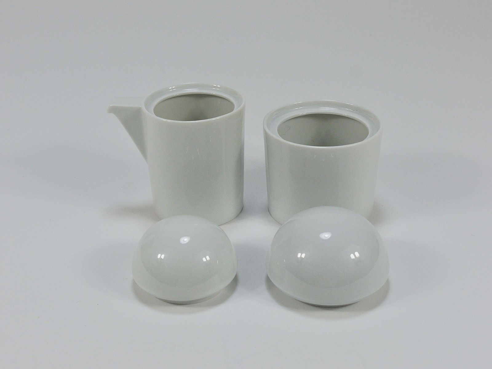 Mario Bellini Cupola Postmodern Sugar Bowl & Creamer By Rosenthal Studio Line photo Home Decor