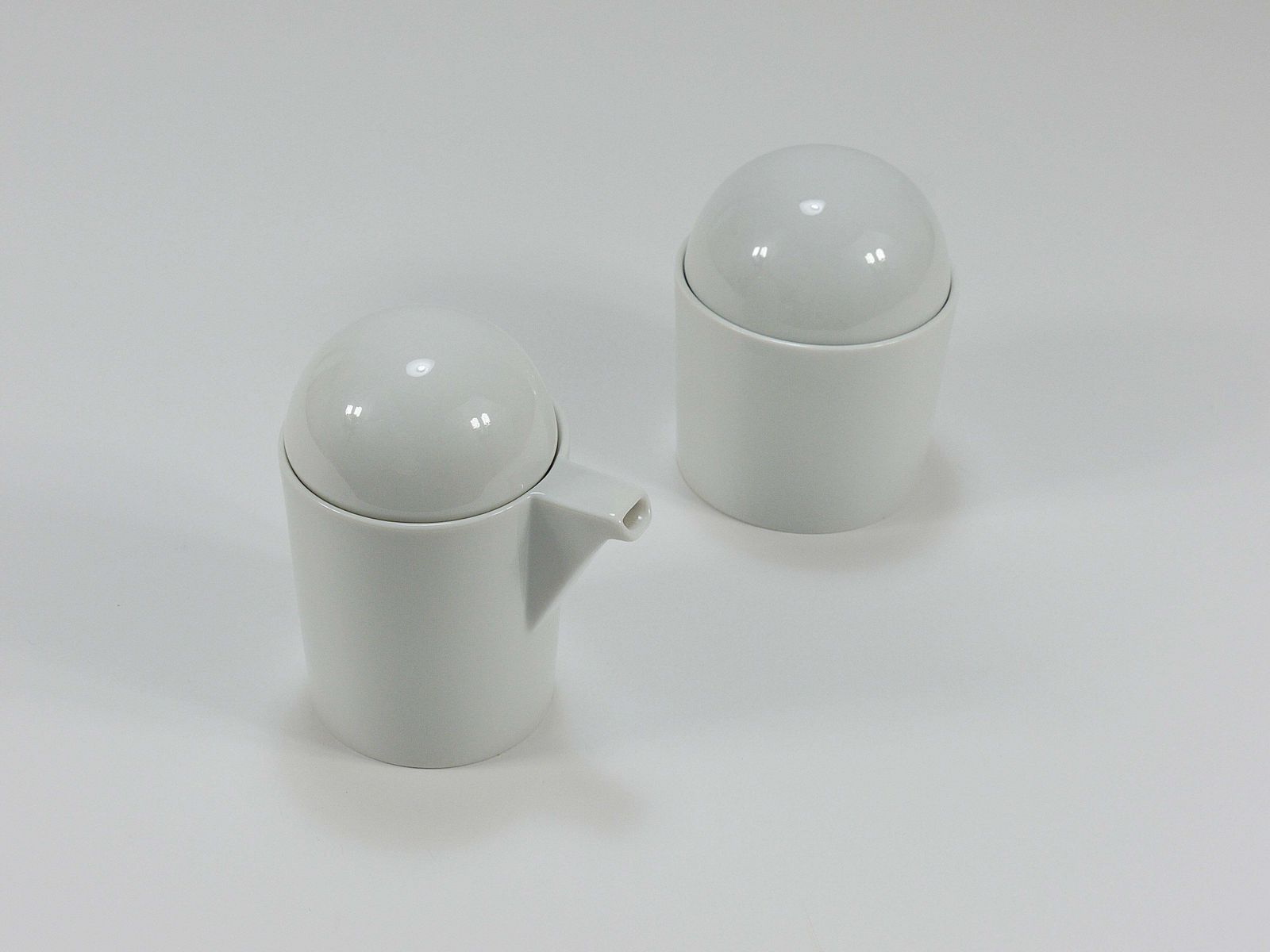 photo for sale Mario Bellini Cupola Postmodern Sugar Bowl & Creamer By Rosenthal Studio Line