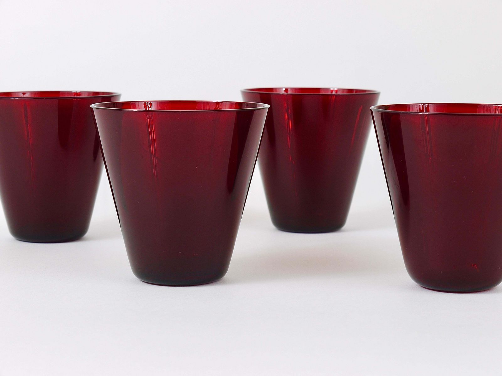 Four Kaj Franck Kartio Midcentury Drinking Glasses By Nuutajarvi Nottsjo Finland photo 258.0