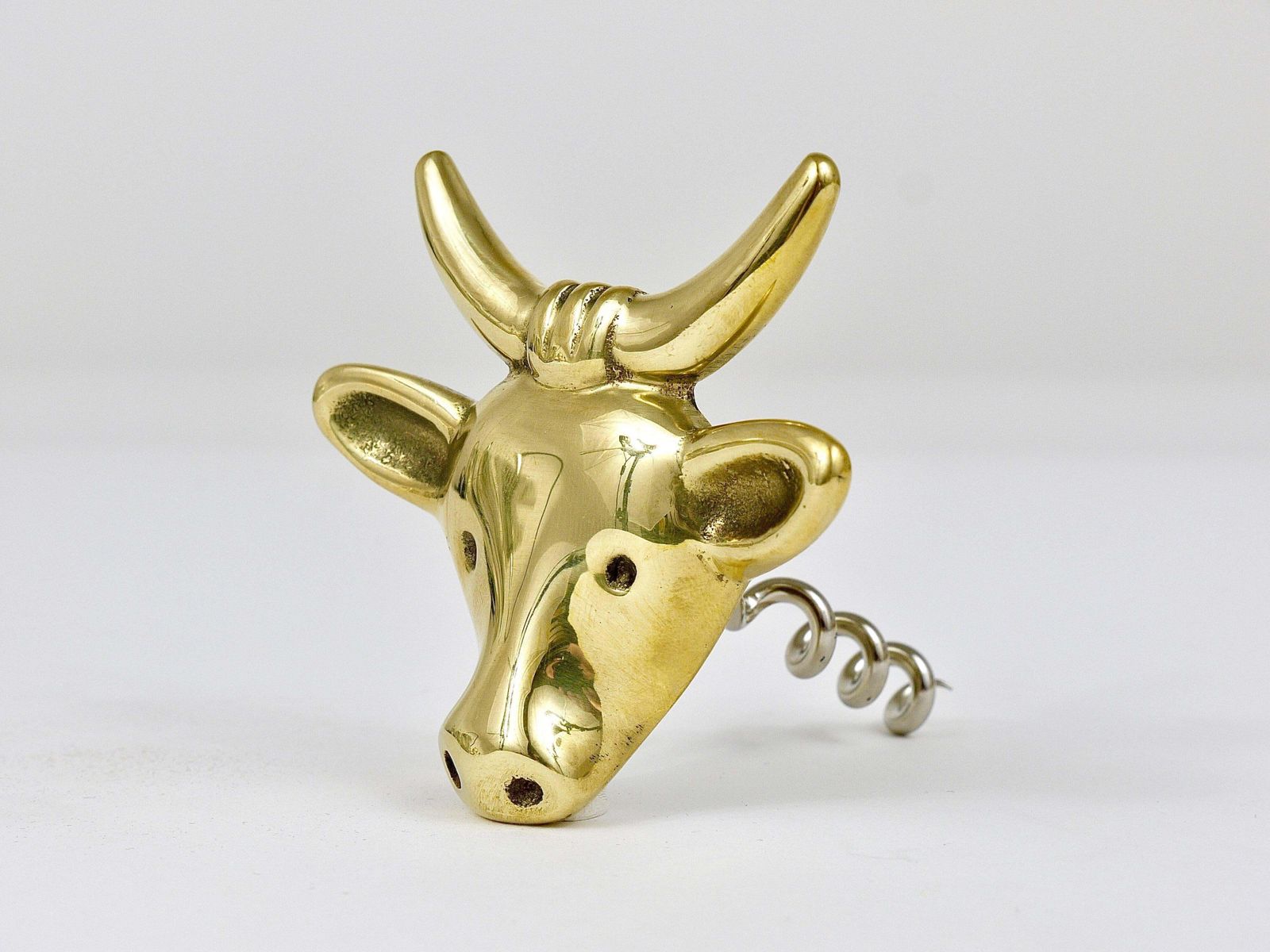 Walter Bosse Cow Brass Cork Screw Bottle Opener, Herta Baller, Austria, 1950s photo furniture