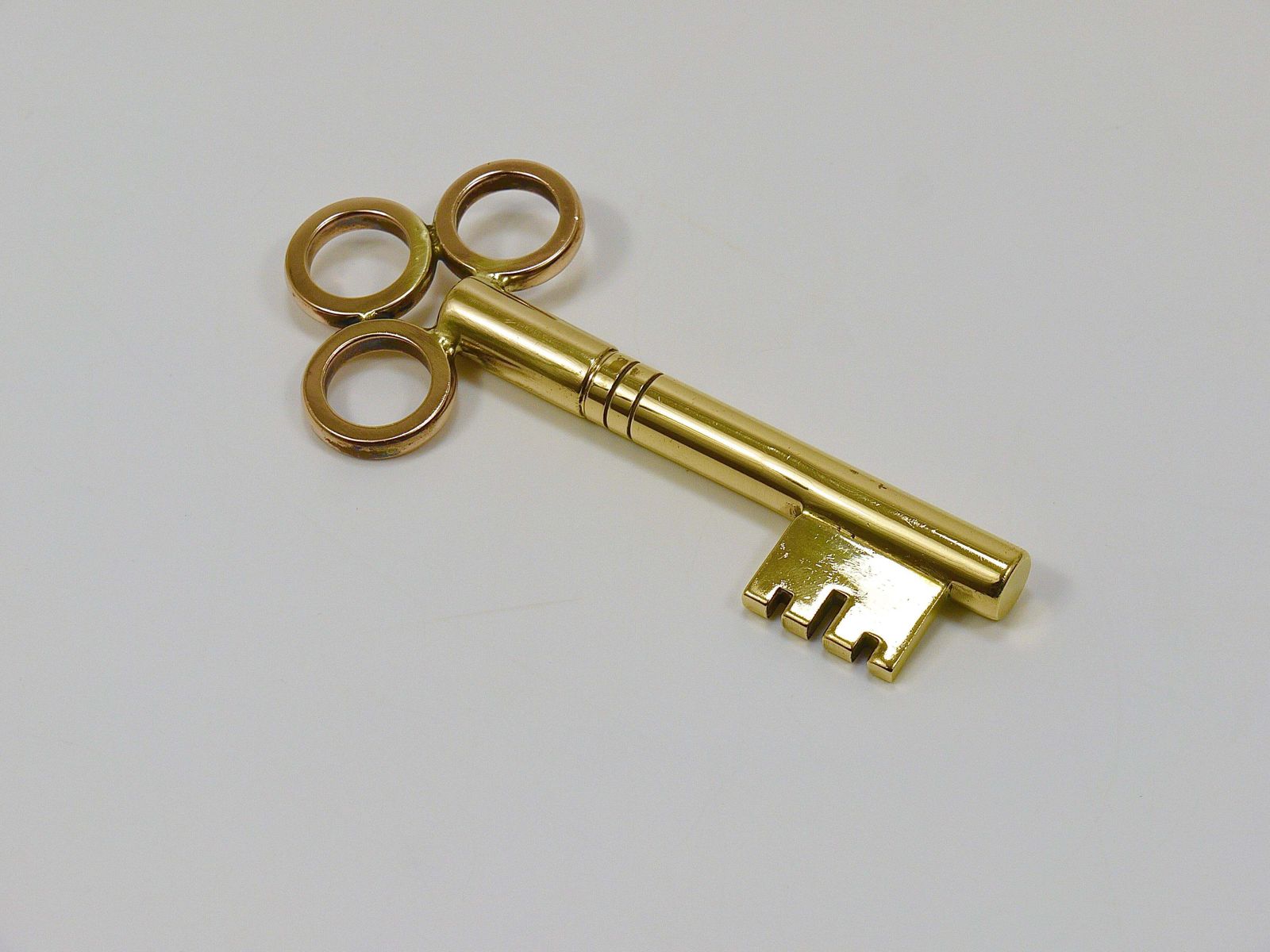 Home Decor Large Carl Aubock Brass Key Corkscrew Bottle Opener Paperweight, Austria, 1950s photo