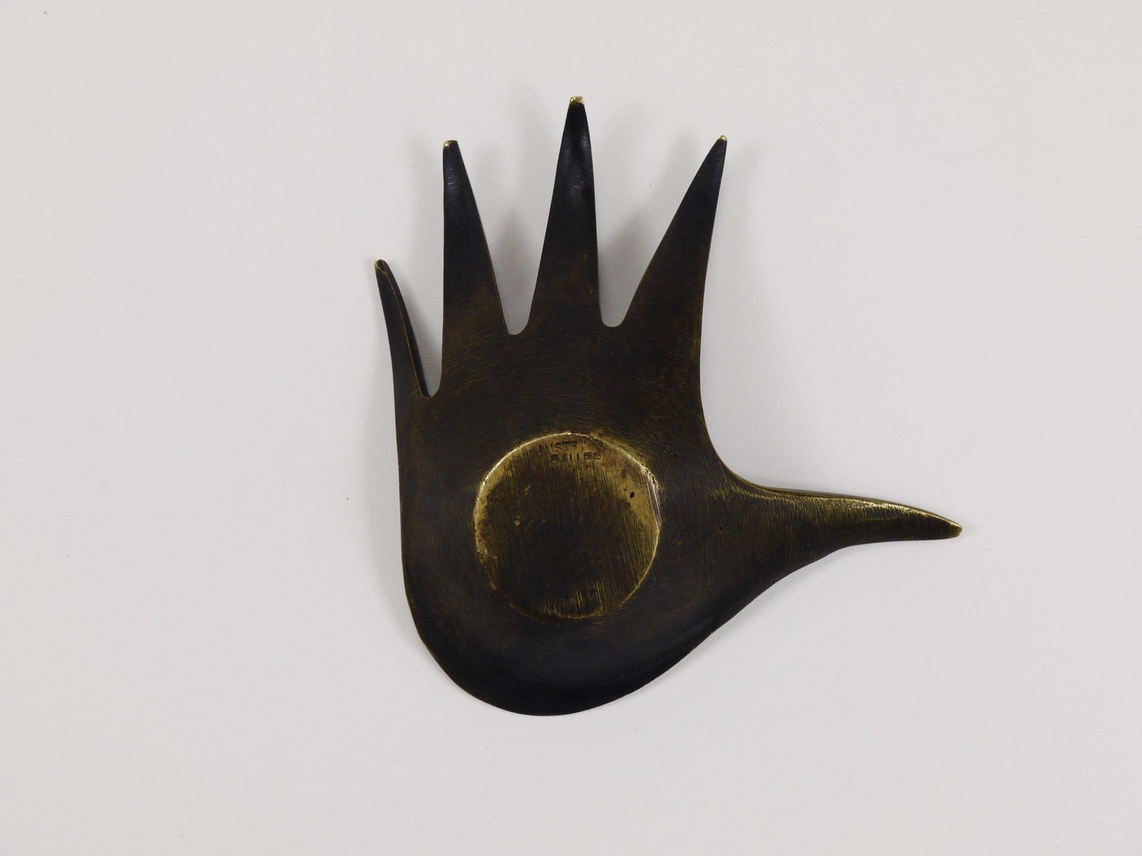 Walter Bosse Sculptural Brass Hand Bowl Or Ashtray, Herta Baller, Austria, 1950s photo Home Decor