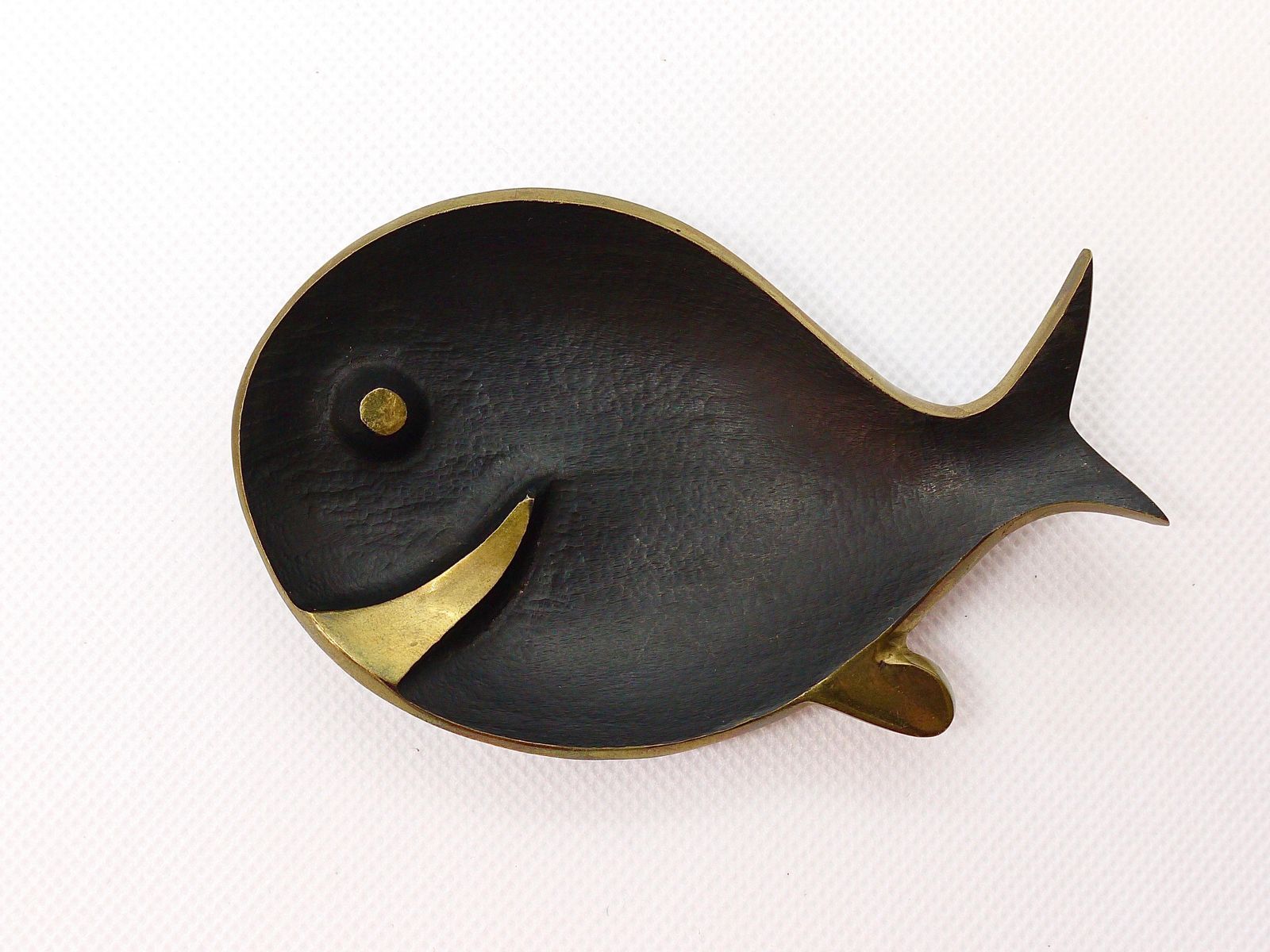 Walter Bosse Fish Midcentury Brass Bowl Or Ashtray, Herta Baller, 1950s photo furniture