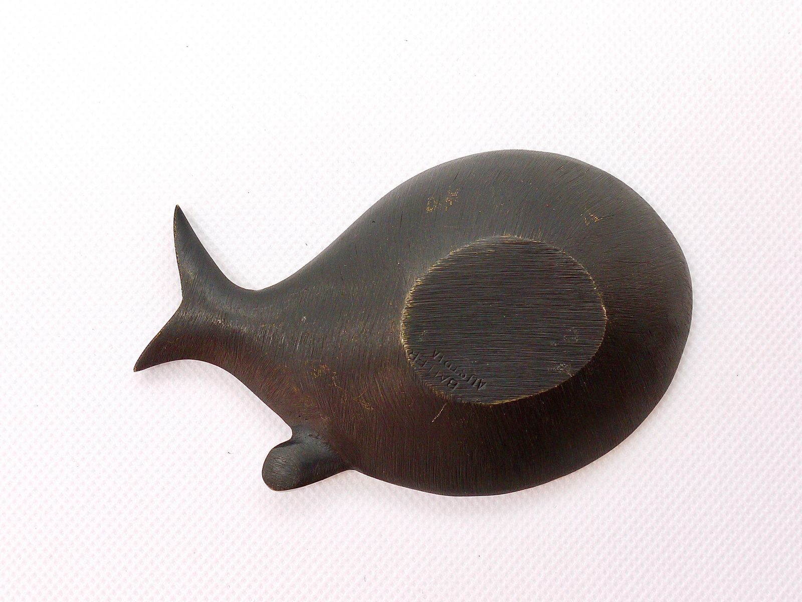 Walter Bosse Fish Midcentury Brass Bowl Or Ashtray, Herta Baller, 1950s photo buy
