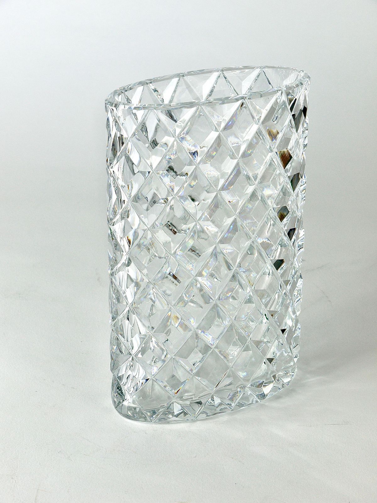 photo vintage Sparkling Facetted Crystal Glass Vase By Claus Josef Riedel, Austria, 1970s