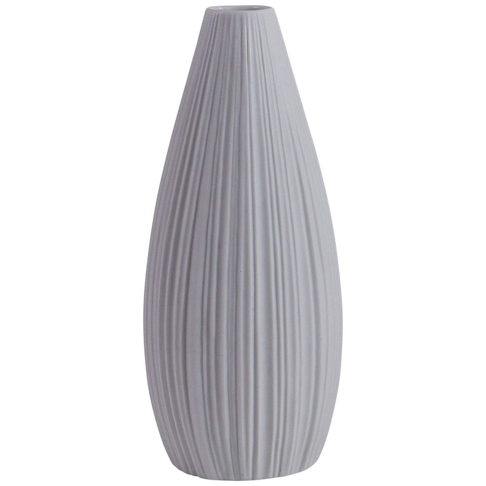 Rosenthal White Relief Striped Porcelain Vase By Martin Freyer, Germany, 1960s