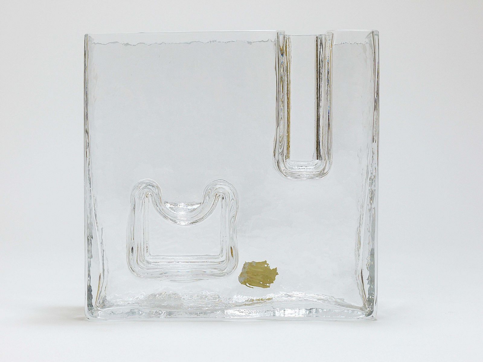Op Art Ice Glass Vase By Claus Josef Riedel, Austria, 1970s photo vinterior