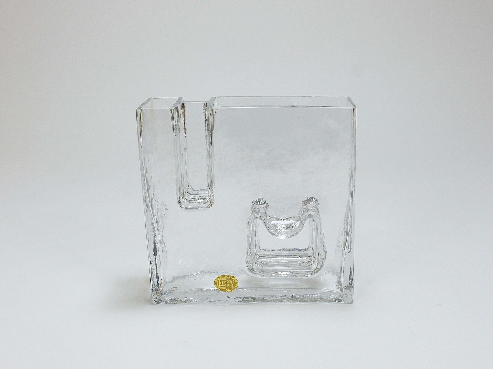 photo buy Op Art Ice Glass Vase By Claus Josef Riedel, Austria, 1970s