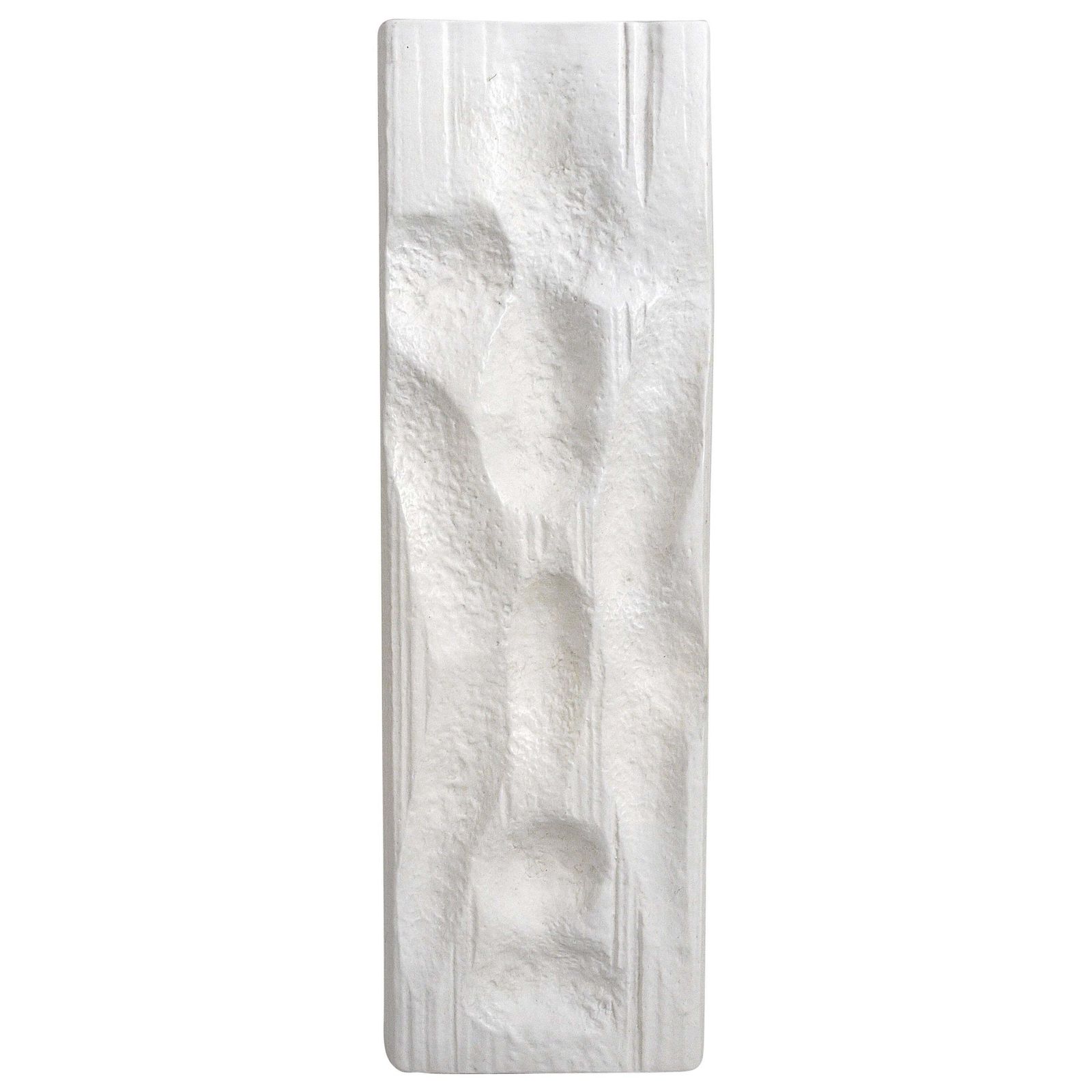 Huge White Relief Op Art Porcelain Vase, Martin Freyer, Rosenthal Germany, 1960s