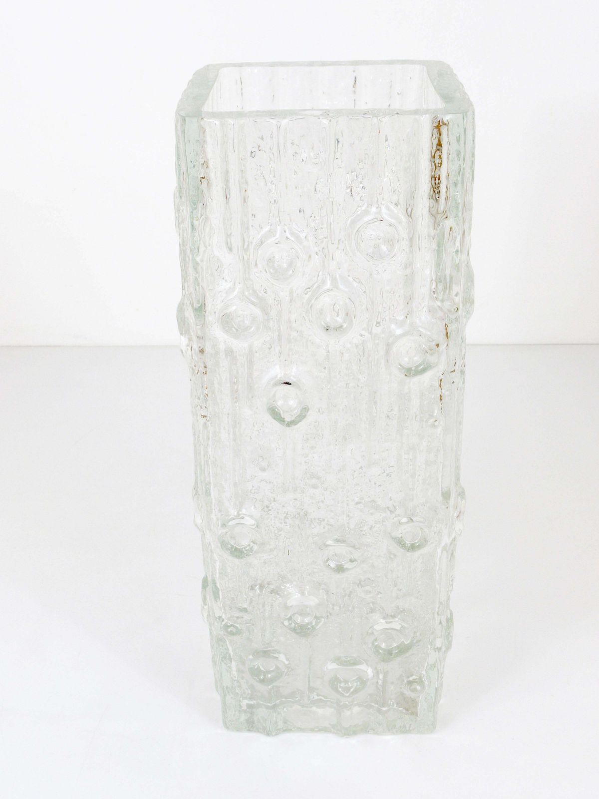 Big Op Art Ice Glass (Floor) Vase By Peill & Putzler, Mid Century Germany, 1970s photo furniture