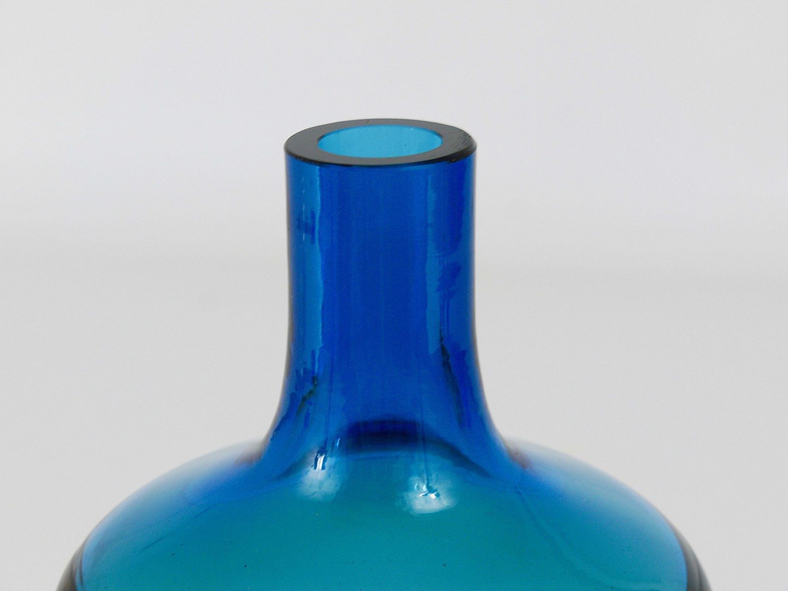 photo furniture Göran Wärff Pukeberg Colorful Tropico Carafe Glass Bottle Decanter, Sweden, 1960