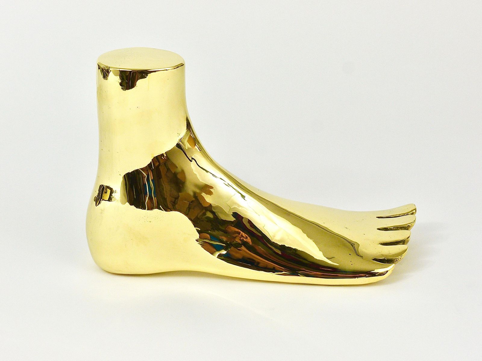 photo furniture Carl Auböck Monumental Lifesize Brass Foot Sculpture, Werkstätte Auböck, Austria
