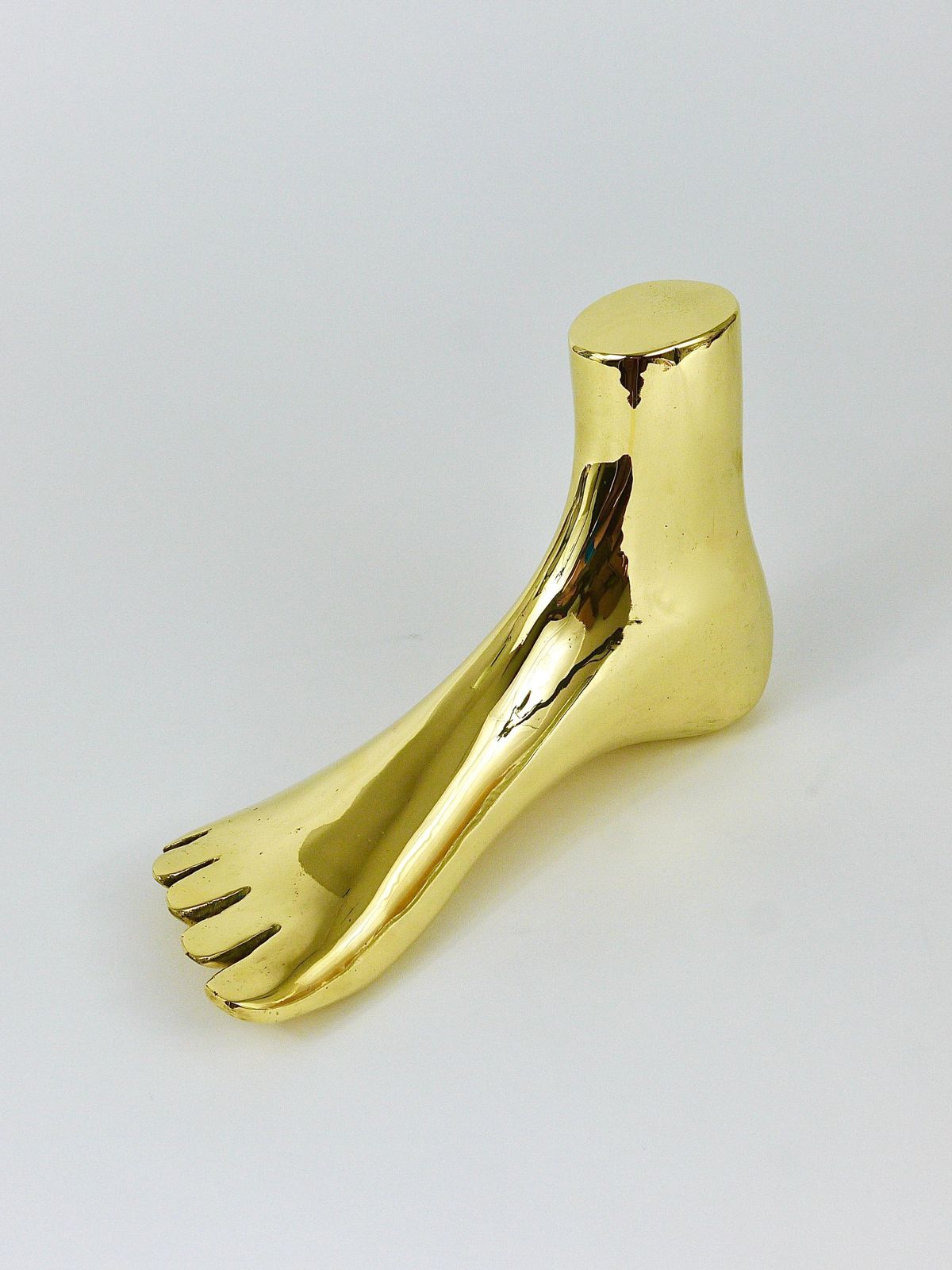 2579.0 Carl Auböck Monumental Lifesize Brass Foot Sculpture, Werkstätte Auböck, Austria photo