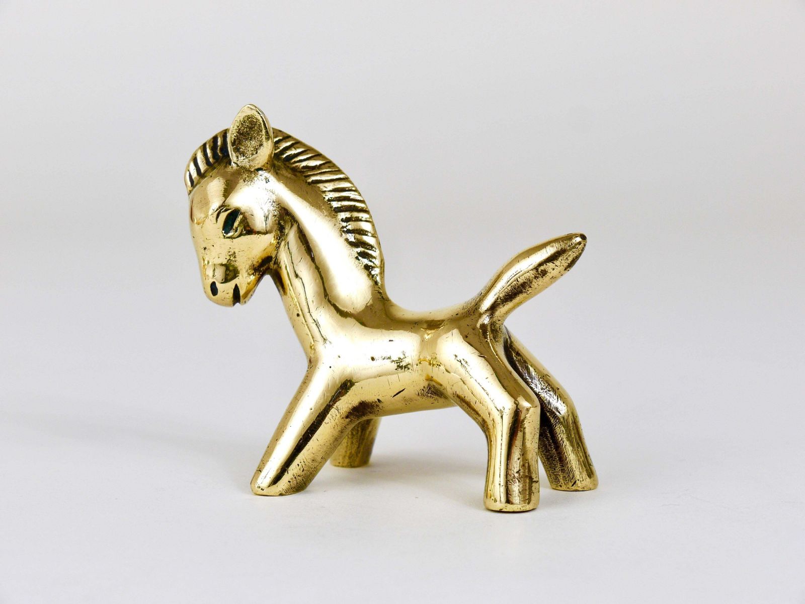 Walter Bosse Midcentury Brass Horse Figurine, Herta Baller, Austria, 1950s photo Home Decor
