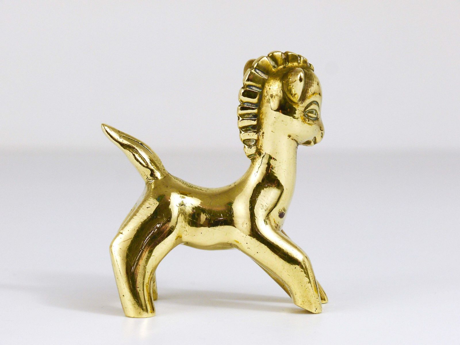 Walter Bosse Mid Century Horse Brass Figurine, Hertha Baller, Austria, 1950s photo buy