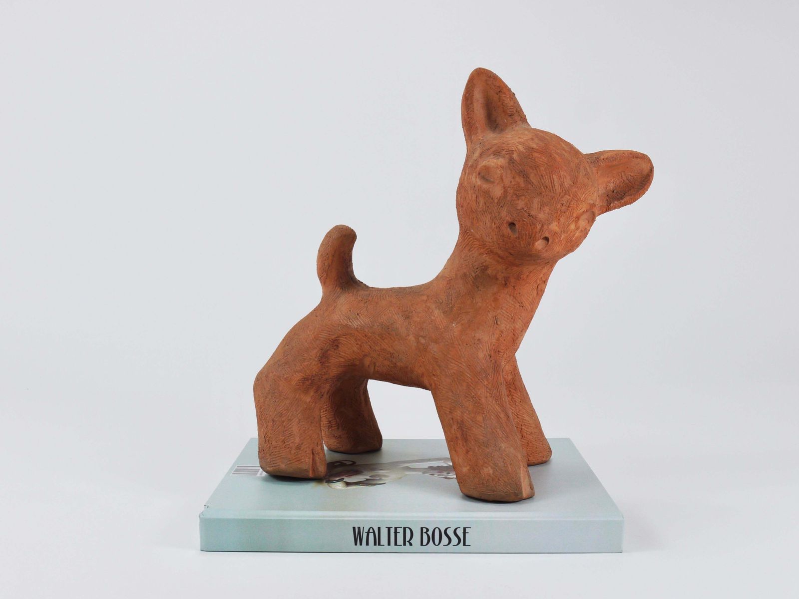 Walter Bosse Large Baby Deer Pottery Ceramic Sculpture, Austria, 1920s photo furniture