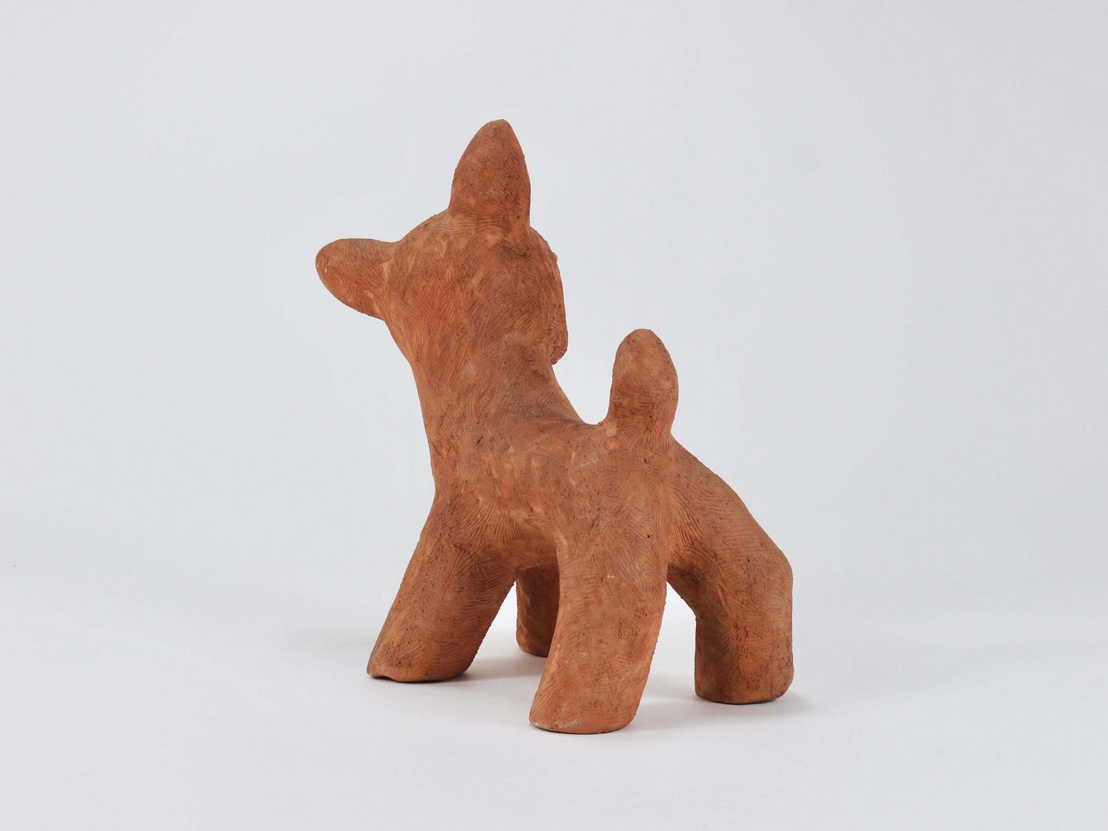 photo for sale Walter Bosse Large Baby Deer Pottery Ceramic Sculpture, Austria, 1920s
