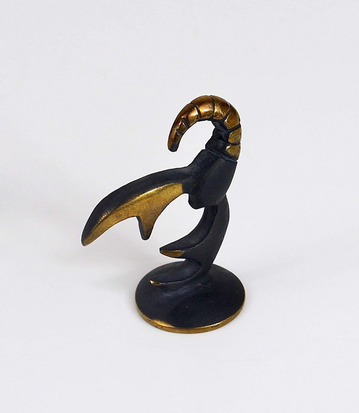 Walter Bosse Cancer Zodiac Sign Brass Figurine By Herta Baller, Austria, 1950s photo vinterior