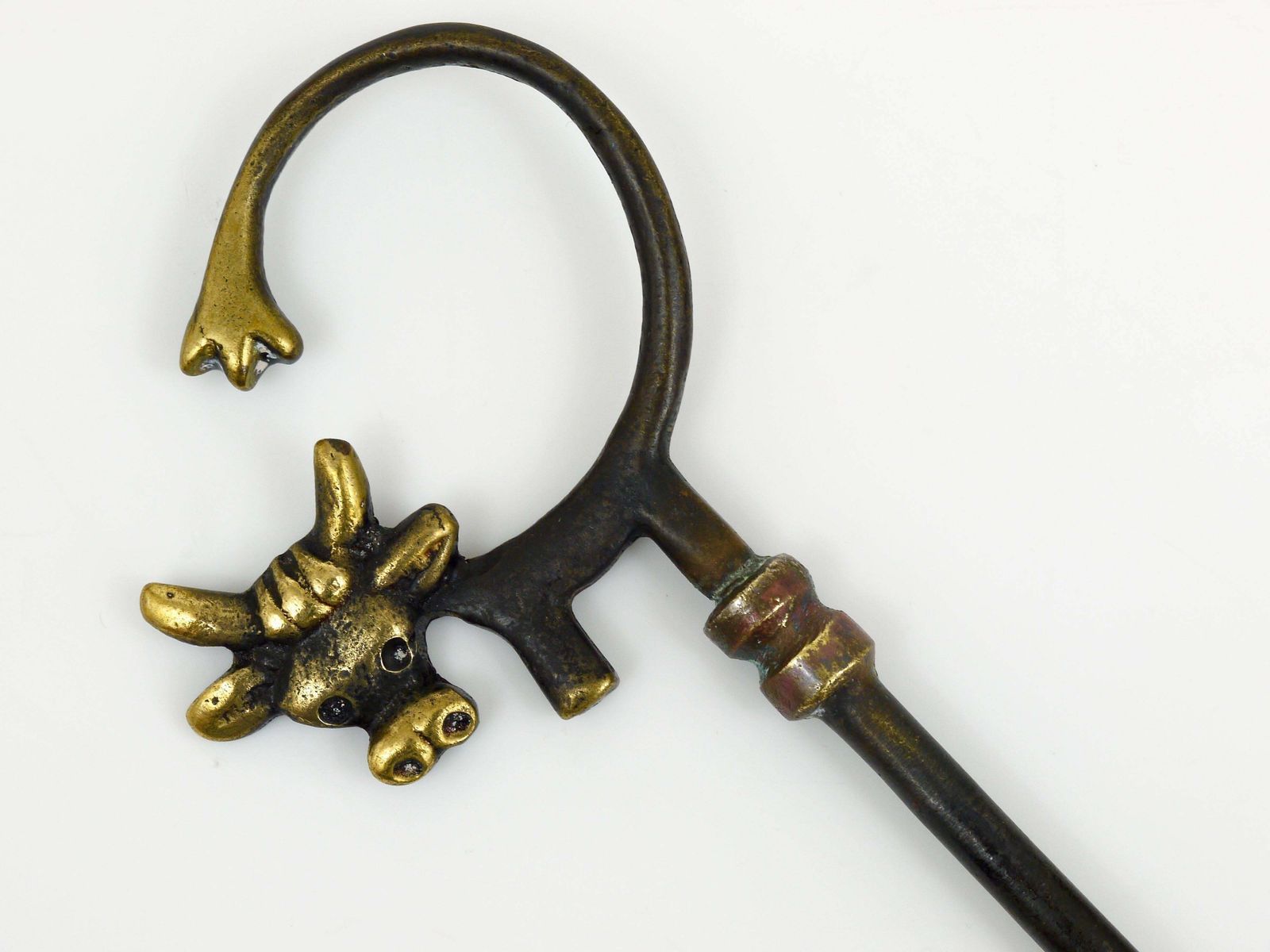 Walter Bosse Brass Shoehorn Displaying A Cow, Herta Baller, Austria, 1950s photo 443.0