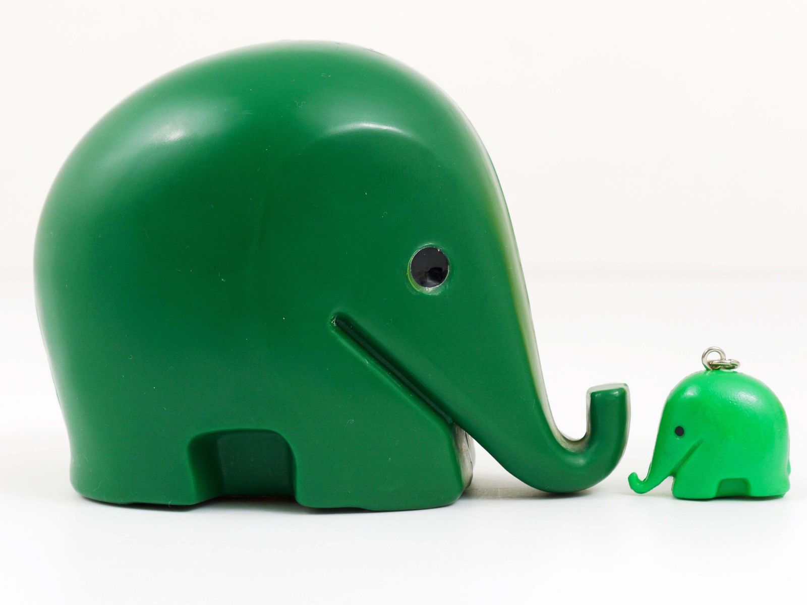 photo for sale Luigi Colani Drumbo Green Elephant Money Bank For Dresdner Bank, 1970s