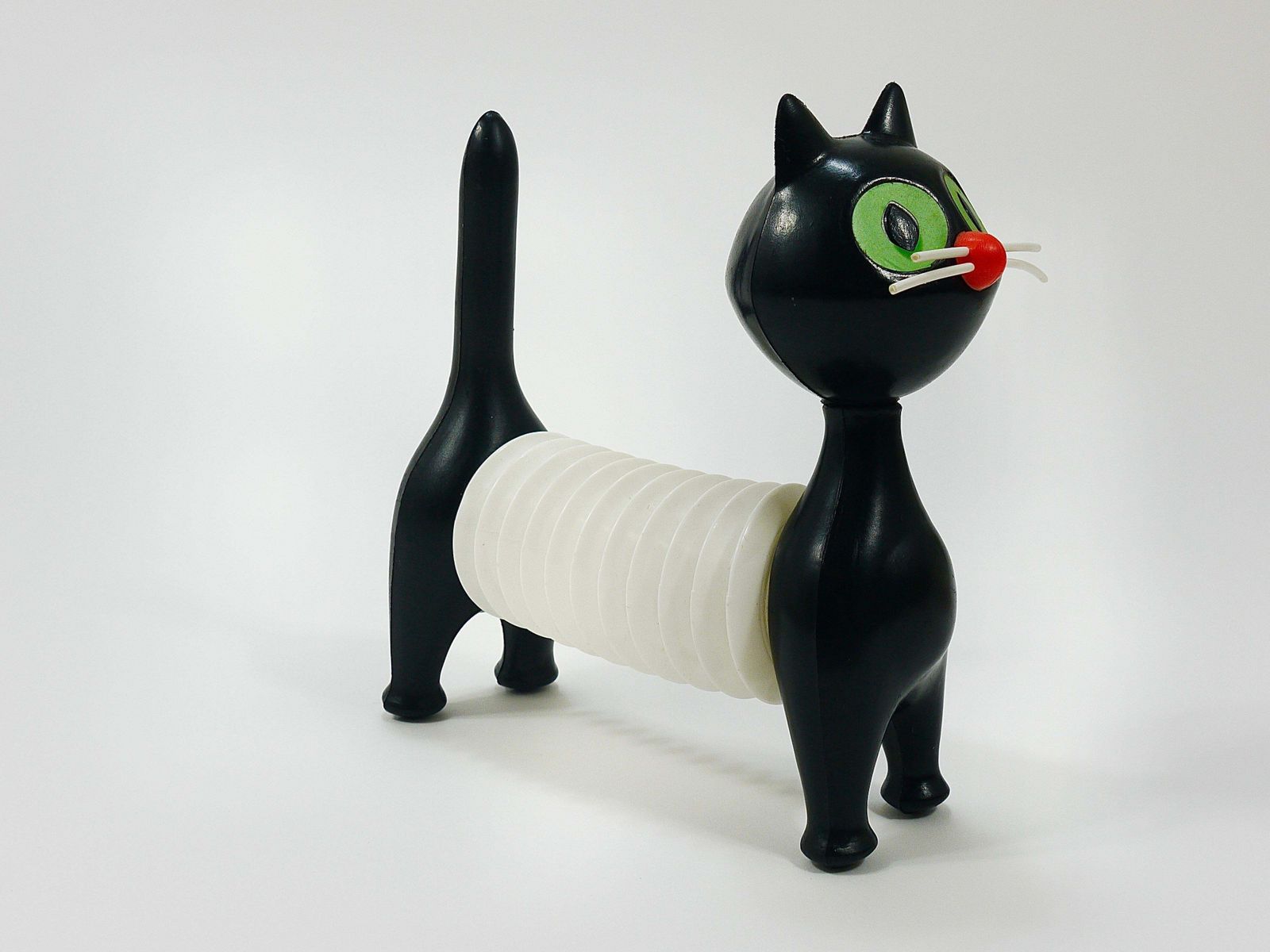 Libuse Niklova Accordion Squeaky Toy Cat „Tomcat“ By Fatra, Czechoslovakia 1960s photo vintage