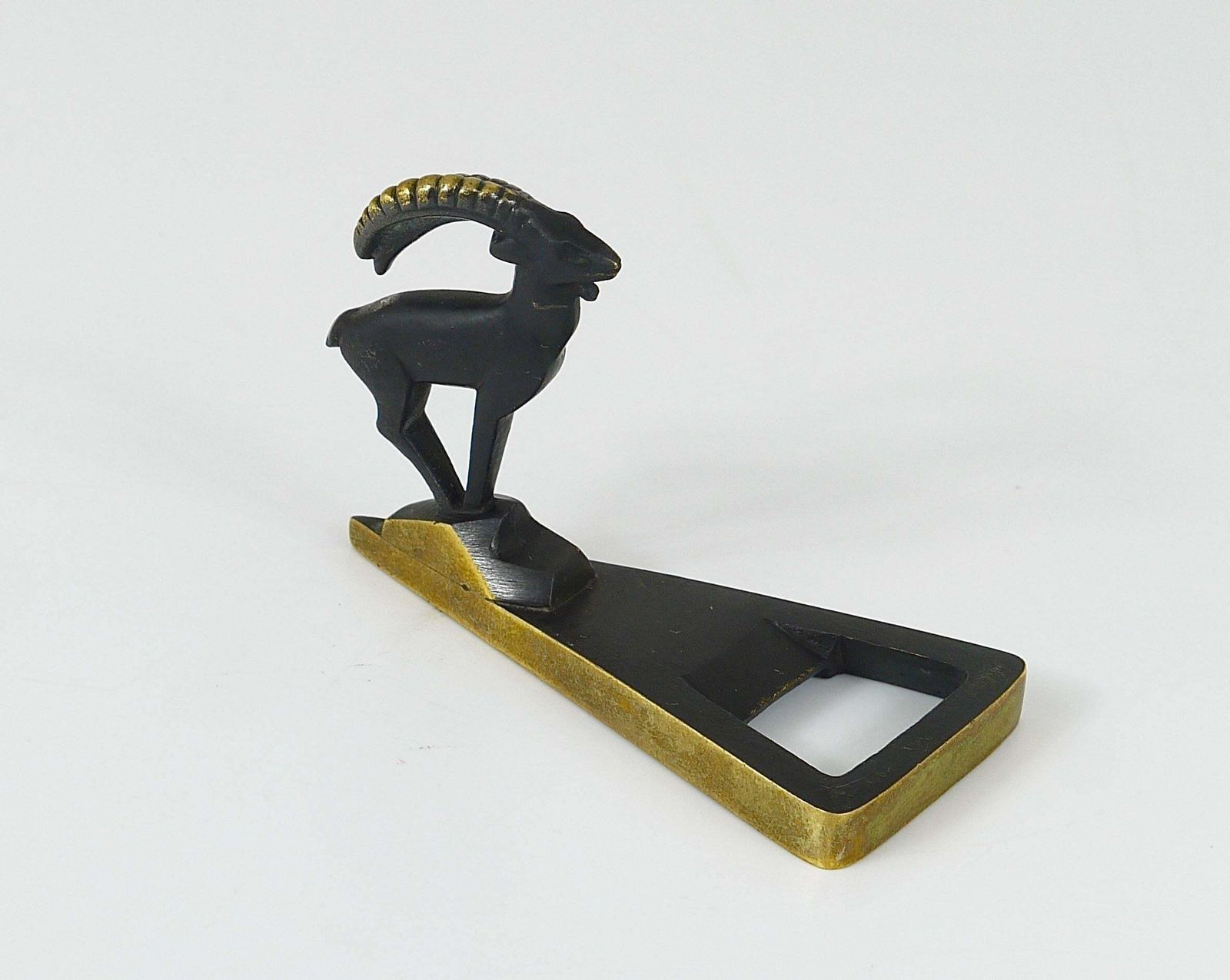 Herta Baller Capricorn Mid Century Brass Bottle Opener, Vienna, Austria, 1950s photo furniture