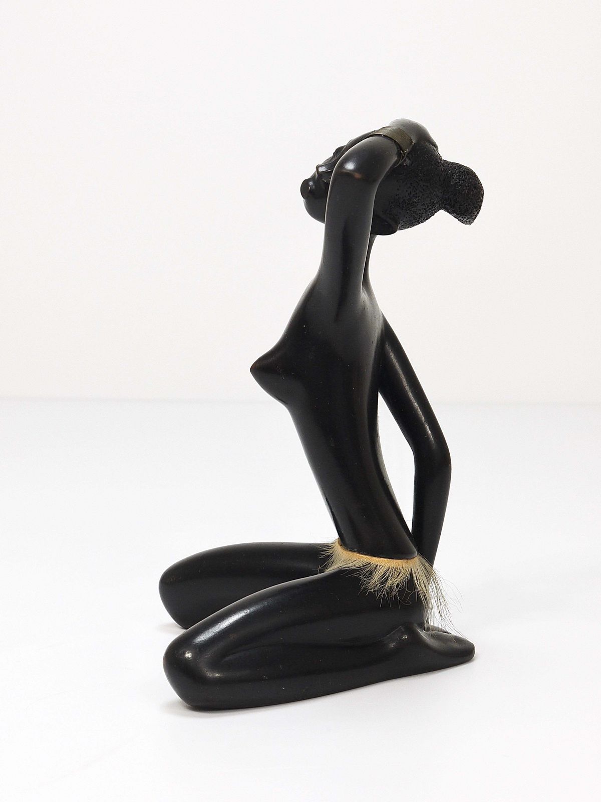 African Woman Figurine Sculpture By Leopold Anzengruber, Vienna, Austria, 1950s photo vinterior