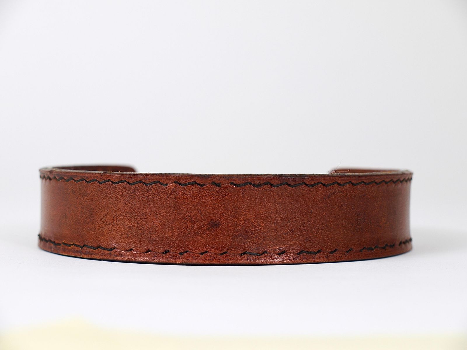 photo for sale Midcentury Carl Auböck Brown Tan Leather Note Dispenser Holder, Austria, 1950s