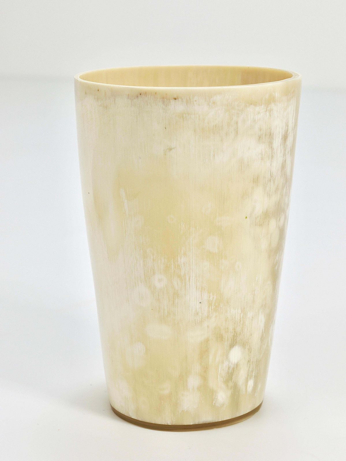 524.0 Two Carl Aubock Mid Century Horn Desk Pen & Pencil Holder Cups, Austria, 1950s photo