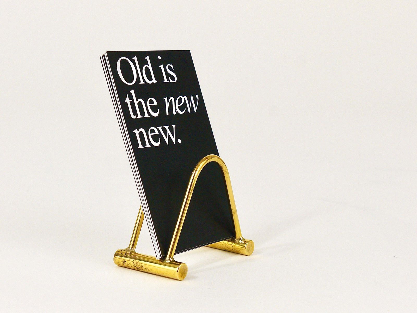 Carl Auböck Up To Three Midcentury Polished Brass Card Holder, Austria, 1950s photo 234.0
