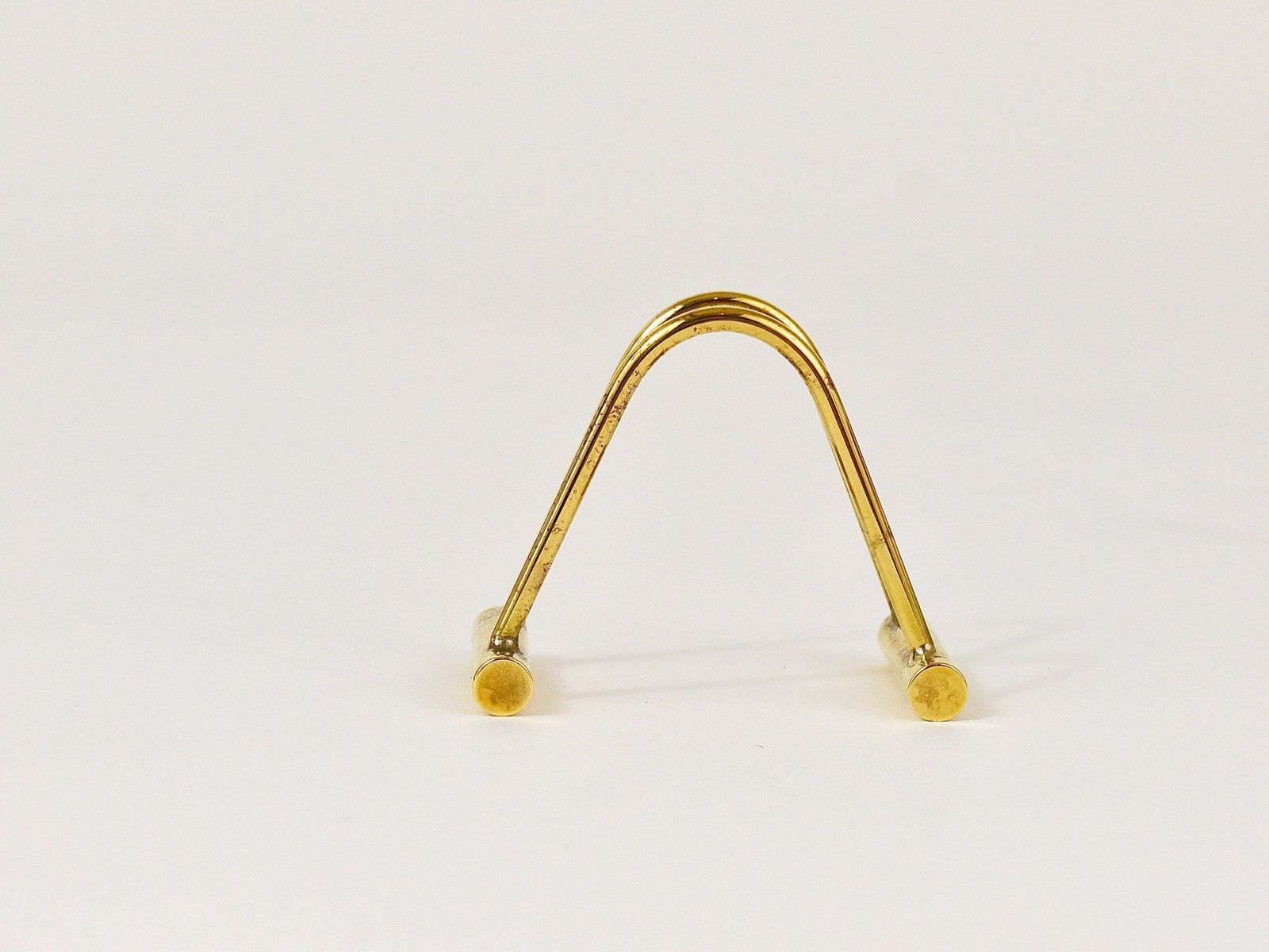 Carl Auböck Up To Three Midcentury Polished Brass Card Holder, Austria, 1950s photo vinterior