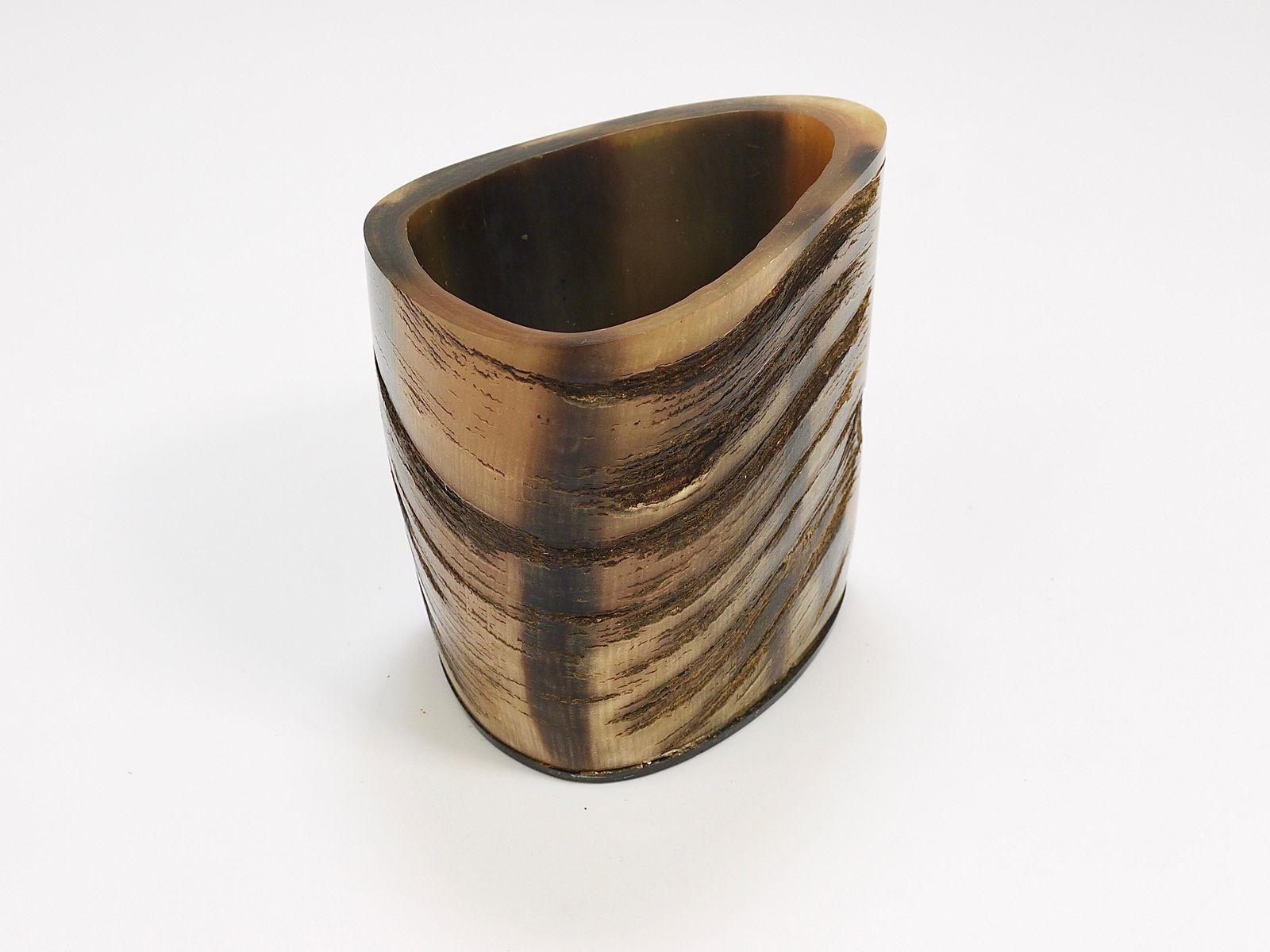 Carl Aubock Mid Century Horn Desk Pen & Pencil Holder Cup, Austria, 1950s photo buy