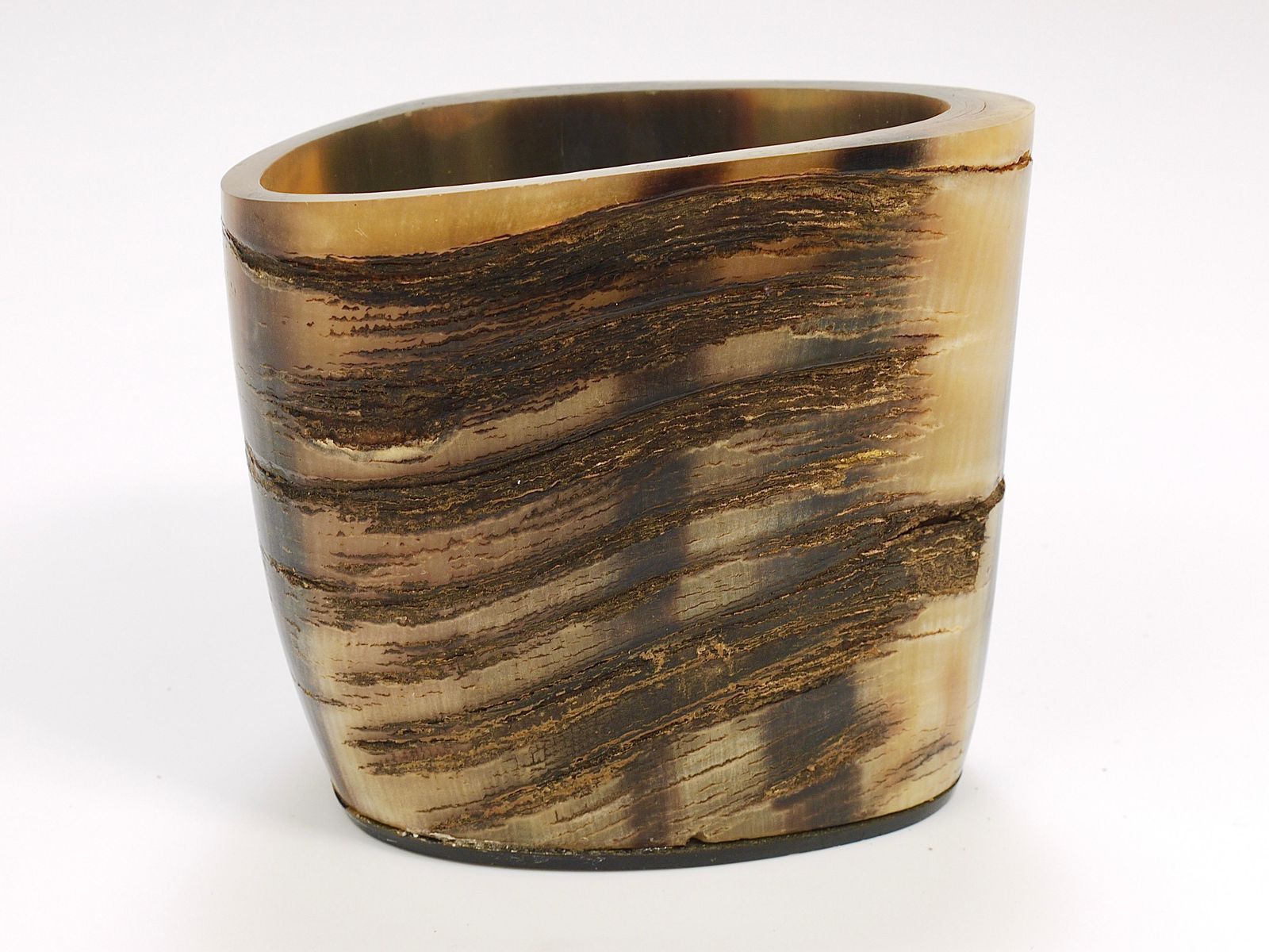 photo vinterior Carl Aubock Mid Century Horn Desk Pen & Pencil Holder Cup, Austria, 1950s