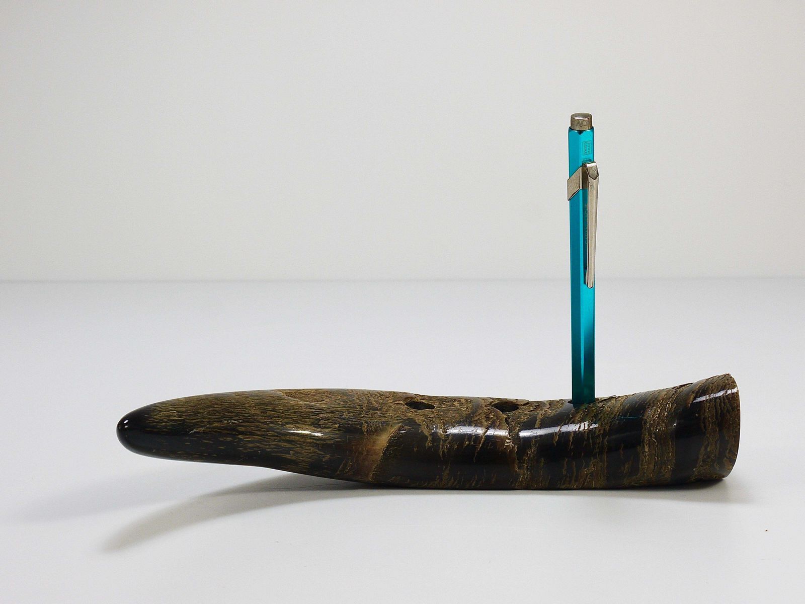Carl Aubock Mid Century Horn Desk Pen Holder, Vienna, Austria, 1960s photo Home Decor